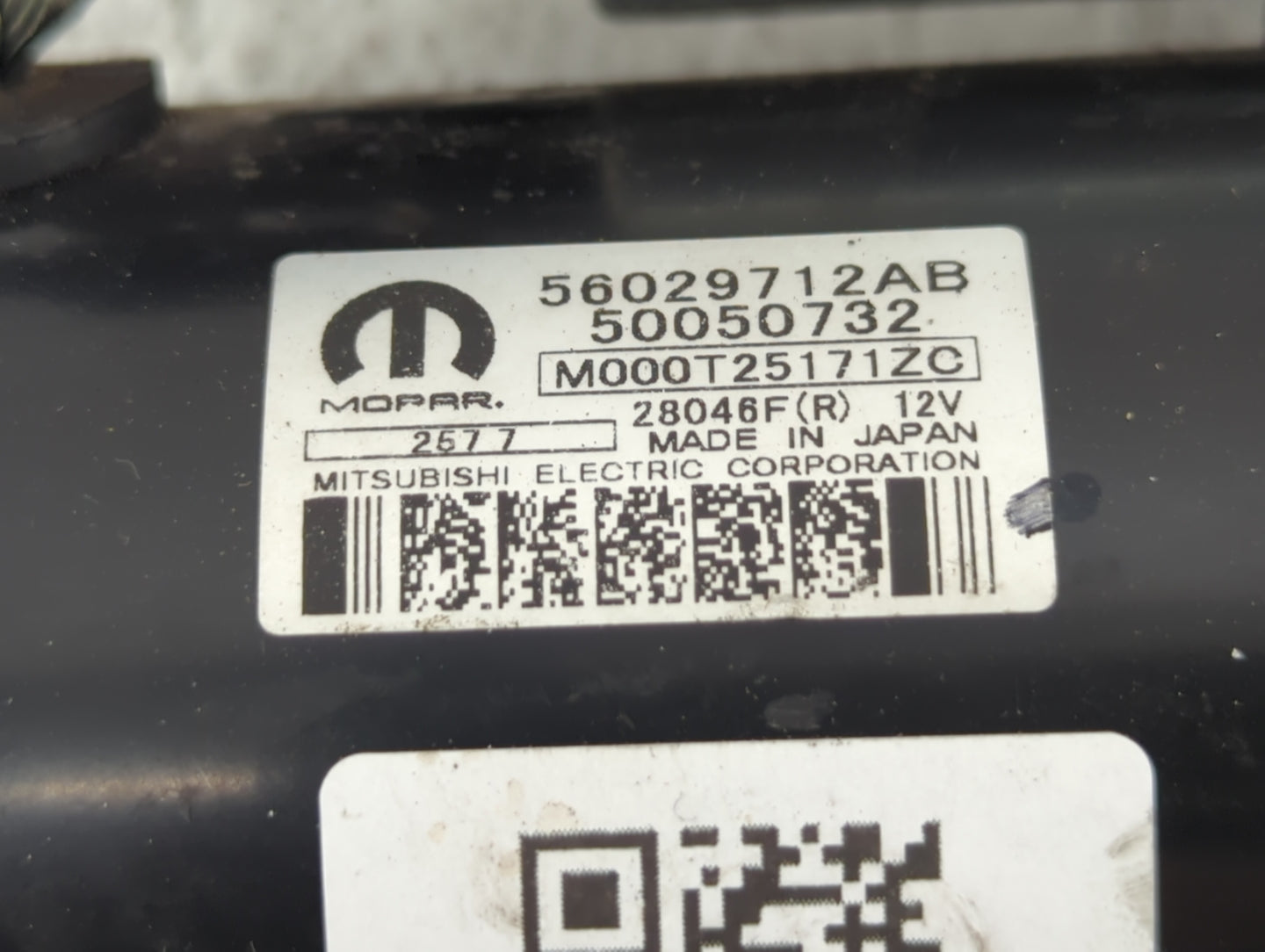 2017-2020 Jeep Compass Car Starter Motor Solenoid OEM P/N:56029712AB M000T25171ZC Fits Fits 2017 2018 2019 2020 2021 2022 OE