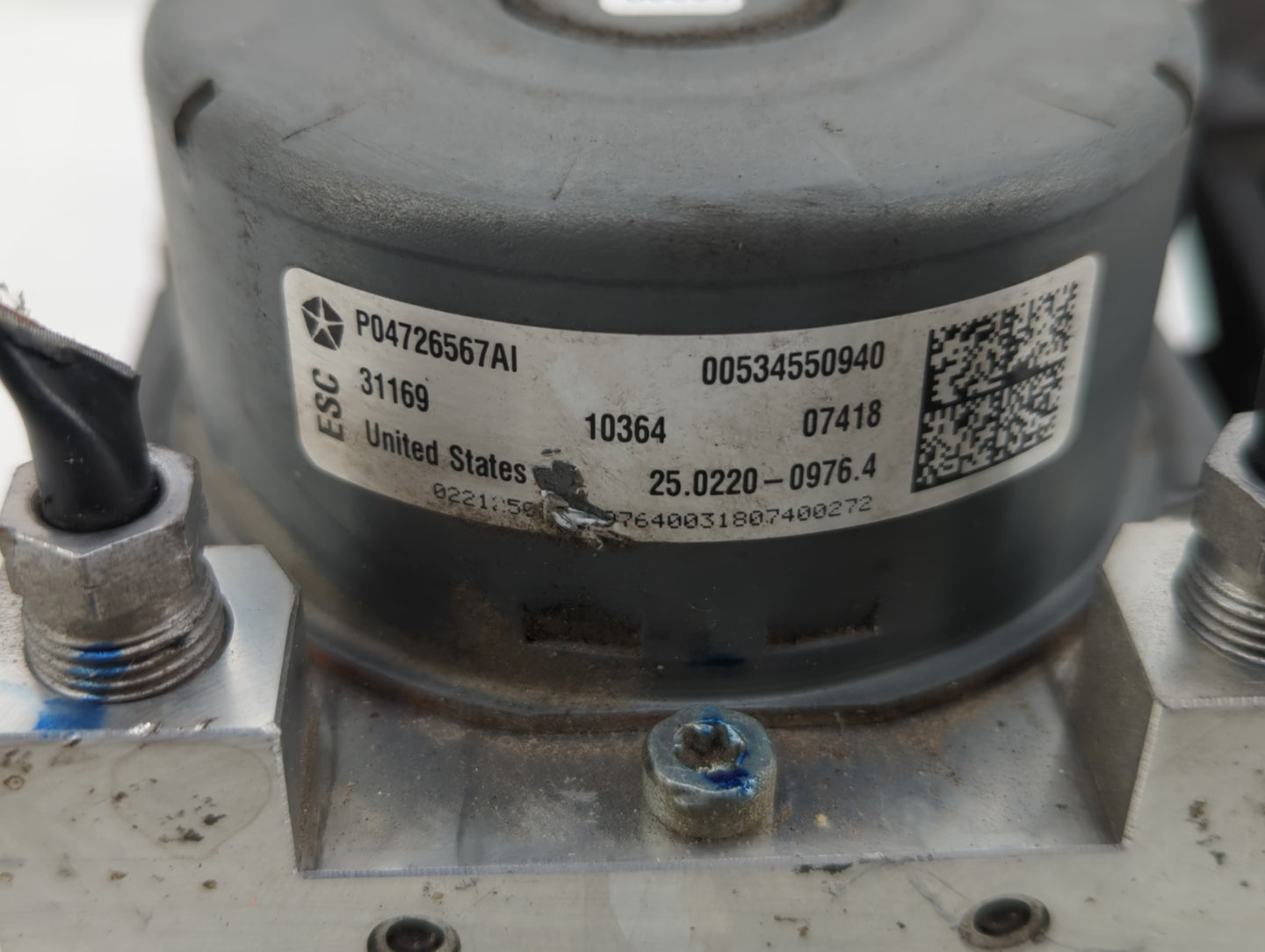 2018 Jeep Compass ABS Pump Control Module Replacement P/N:P04726567AI Fits OEM Used Auto Parts - Oemusedautoparts1.com