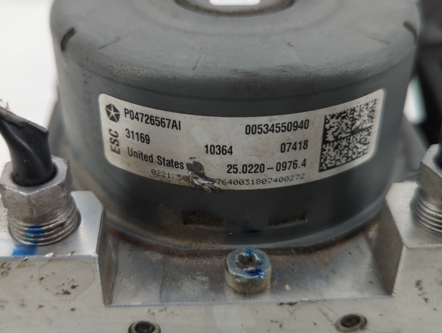2018 Jeep Compass ABS Pump Control Module Replacement P/N:P04726567AI Fits OEM Used Auto Parts - Oemusedautoparts1.com