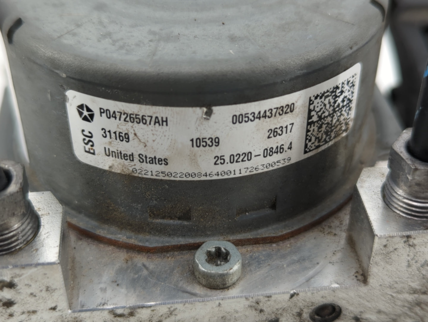 2018 Jeep Compass ABS Pump Control Module Replacement P/N:P04726567AH Fits OEM Used Auto Parts - Oemusedautoparts1.com