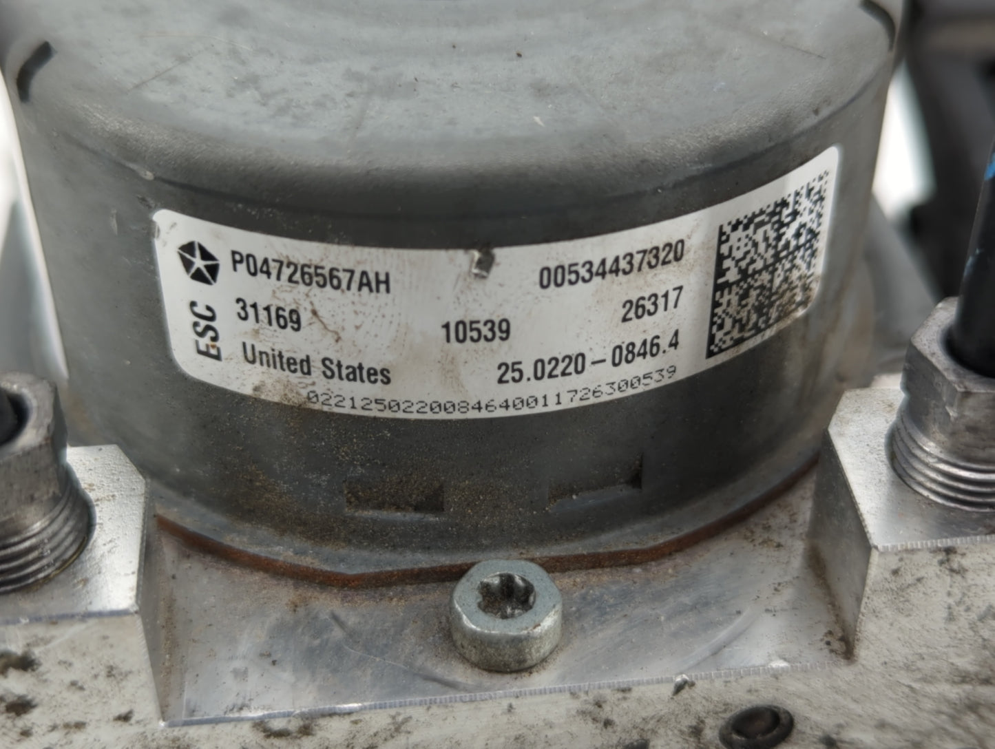 2018 Jeep Compass ABS Pump Control Module Replacement P/N:P04726567AH Fits OEM Used Auto Parts - Oemusedautoparts1.com