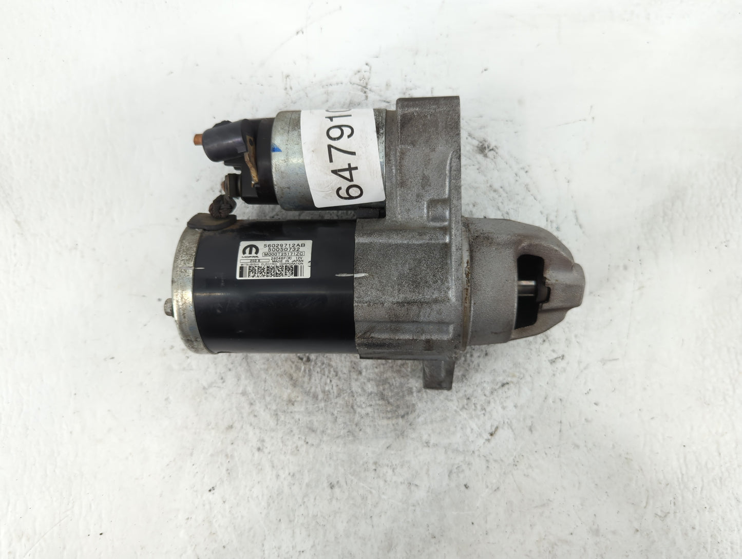 2017-2020 Jeep Compass Car Starter Motor Solenoid OEM P/N:M000T25171ZC 56029712AB Fits Fits 2017 2018 2019 2020 2021 2022 OE