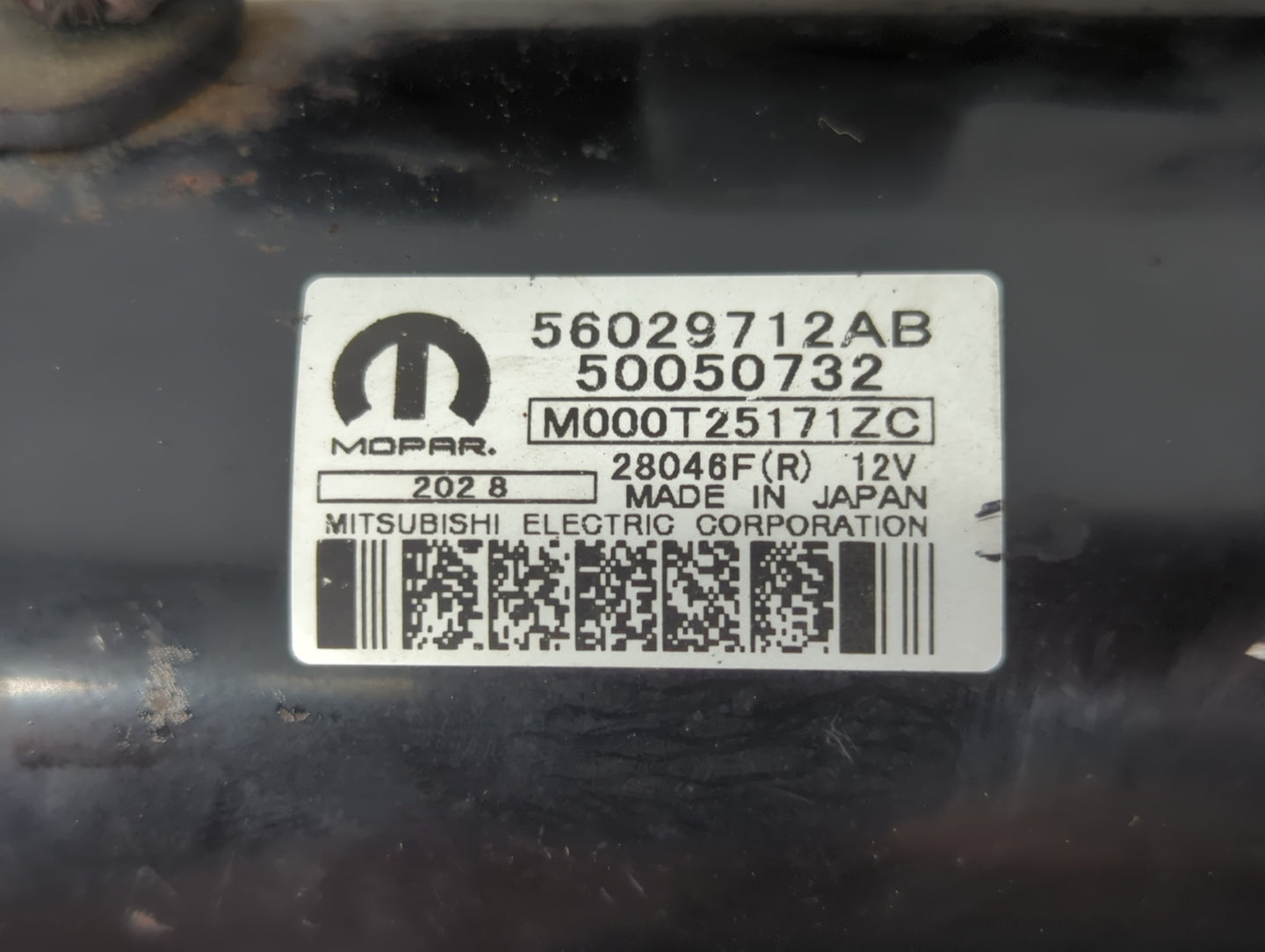 2017-2020 Jeep Compass Car Starter Motor Solenoid OEM P/N:M000T25171ZC 56029712AB Fits Fits 2017 2018 2019 2020 2021 2022 OE