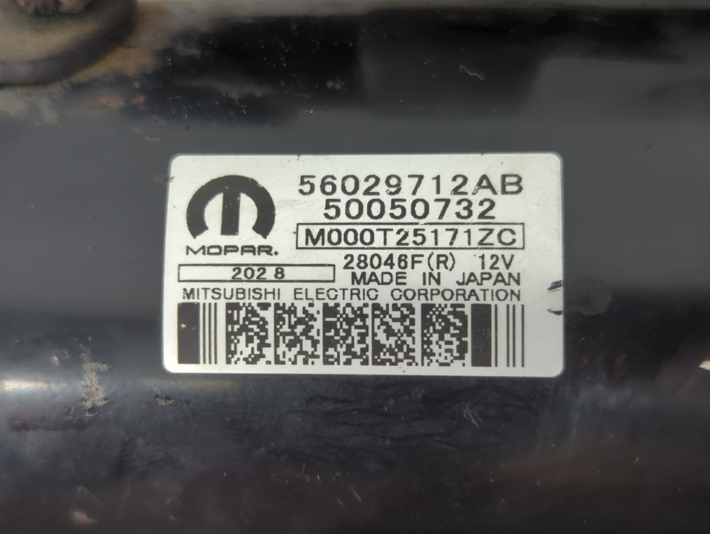 2017-2020 Jeep Compass Car Starter Motor Solenoid OEM P/N:M000T25171ZC 56029712AB Fits Fits 2017 2018 2019 2020 2021 2022 OE