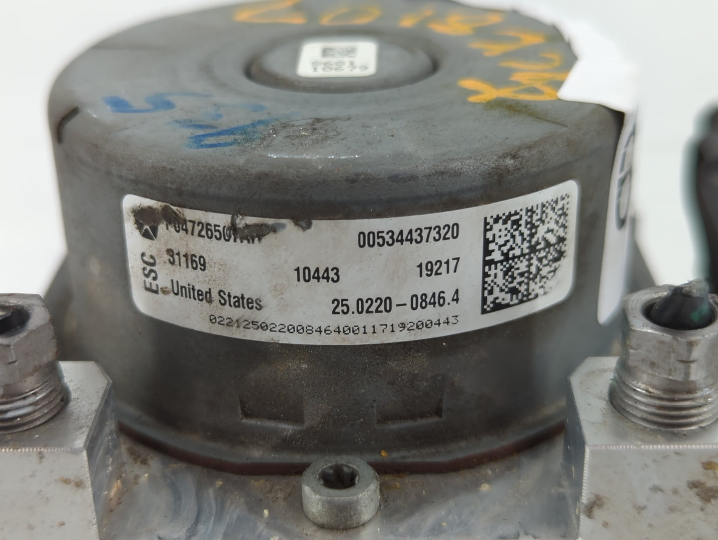 2018 Jeep Compass ABS Pump Control Module Replacement P/N:00534437320 P04726567AH Fits OEM Used Auto Parts - Oemusedautopart