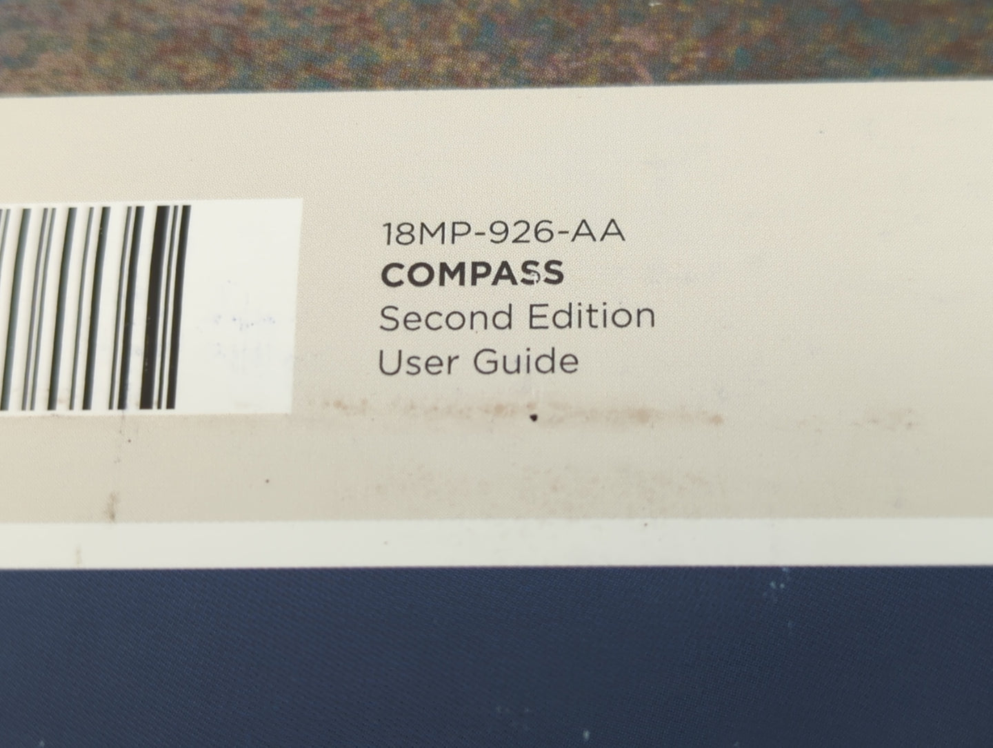 2018 Jeep Compass Owners Manual Book Guide P/N:18MP-926-AA OEM Used Auto Parts - Oemusedautoparts1.com