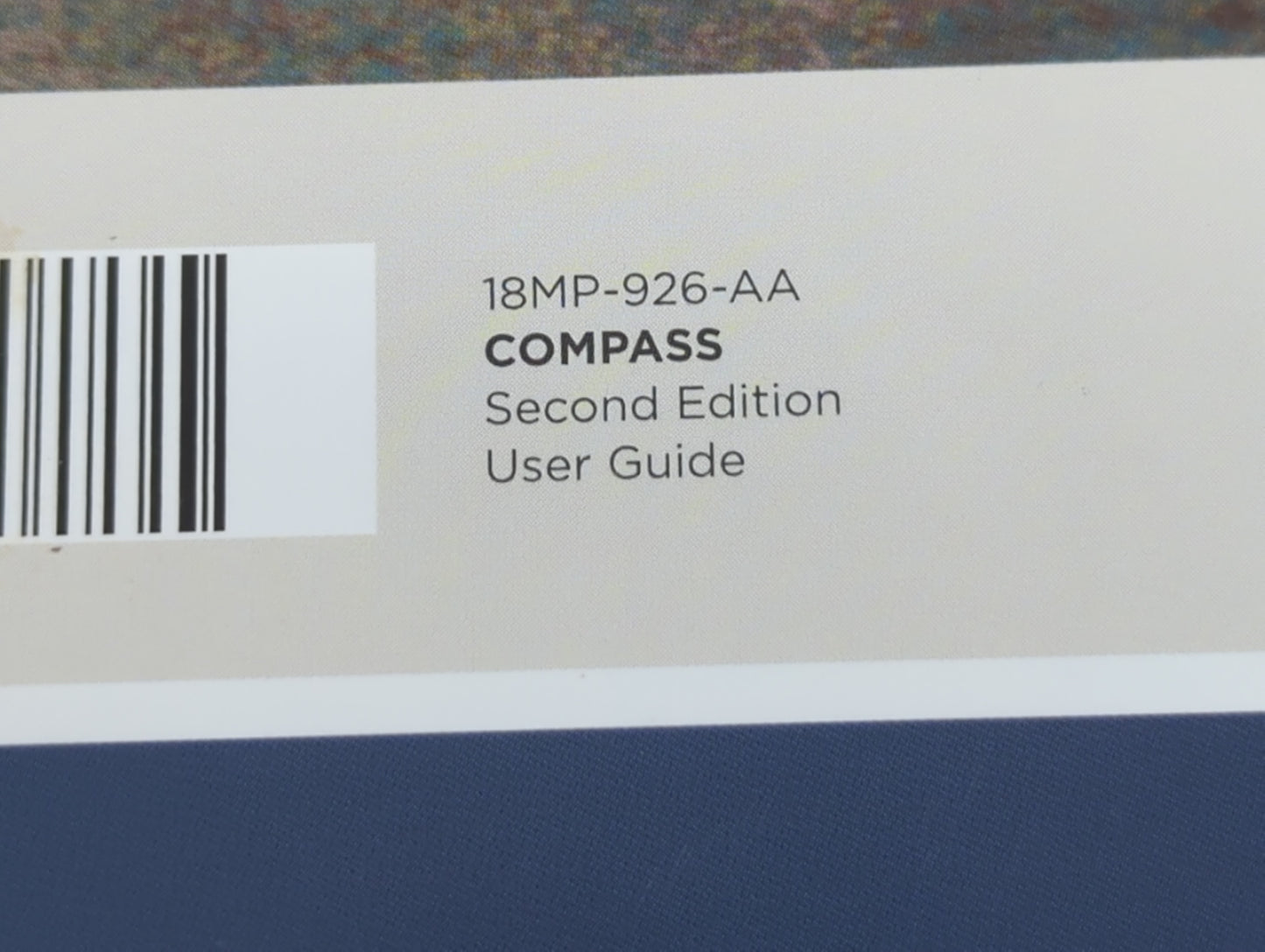 2018 Jeep Compass Owners Manual Book Guide P/N:18MP-926-AA OEM Used Auto Parts - Oemusedautoparts1.com