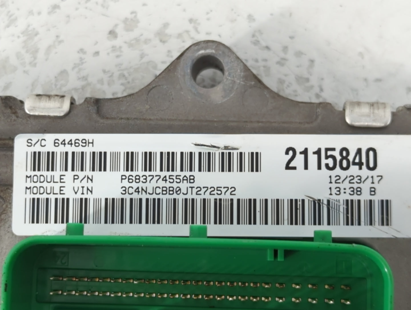 2018 Jeep Compass PCM Engine Control Computer ECU ECM PCU OEM P/N:P68342095AA Fits OEM Used Auto Parts - Oemusedautoparts1.c