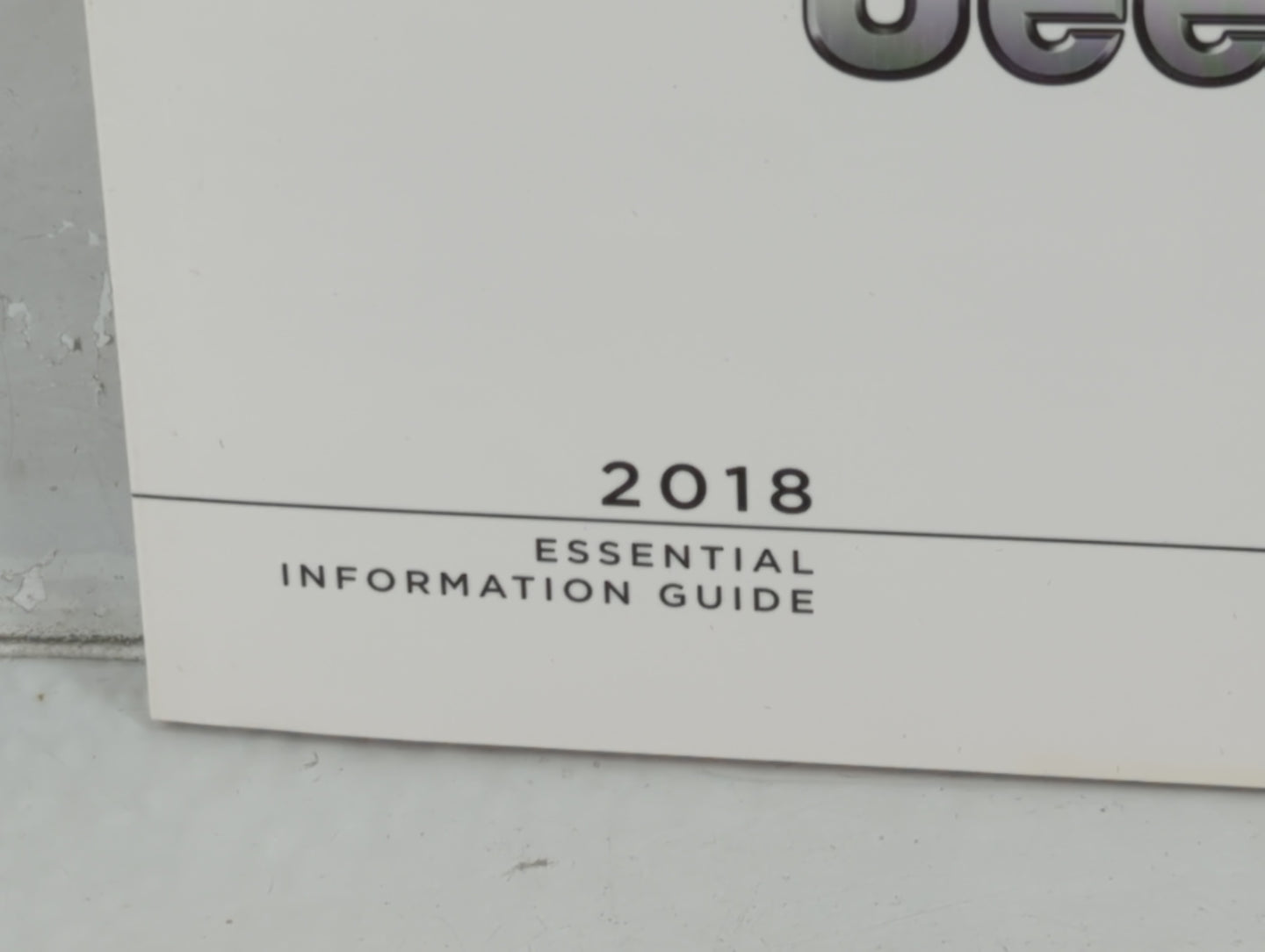 2018 Jeep Grand Cherokee Owners Manual Book Guide P/N:18WK-EIG-AA OEM Used Auto Parts - Oemusedautoparts1.com
