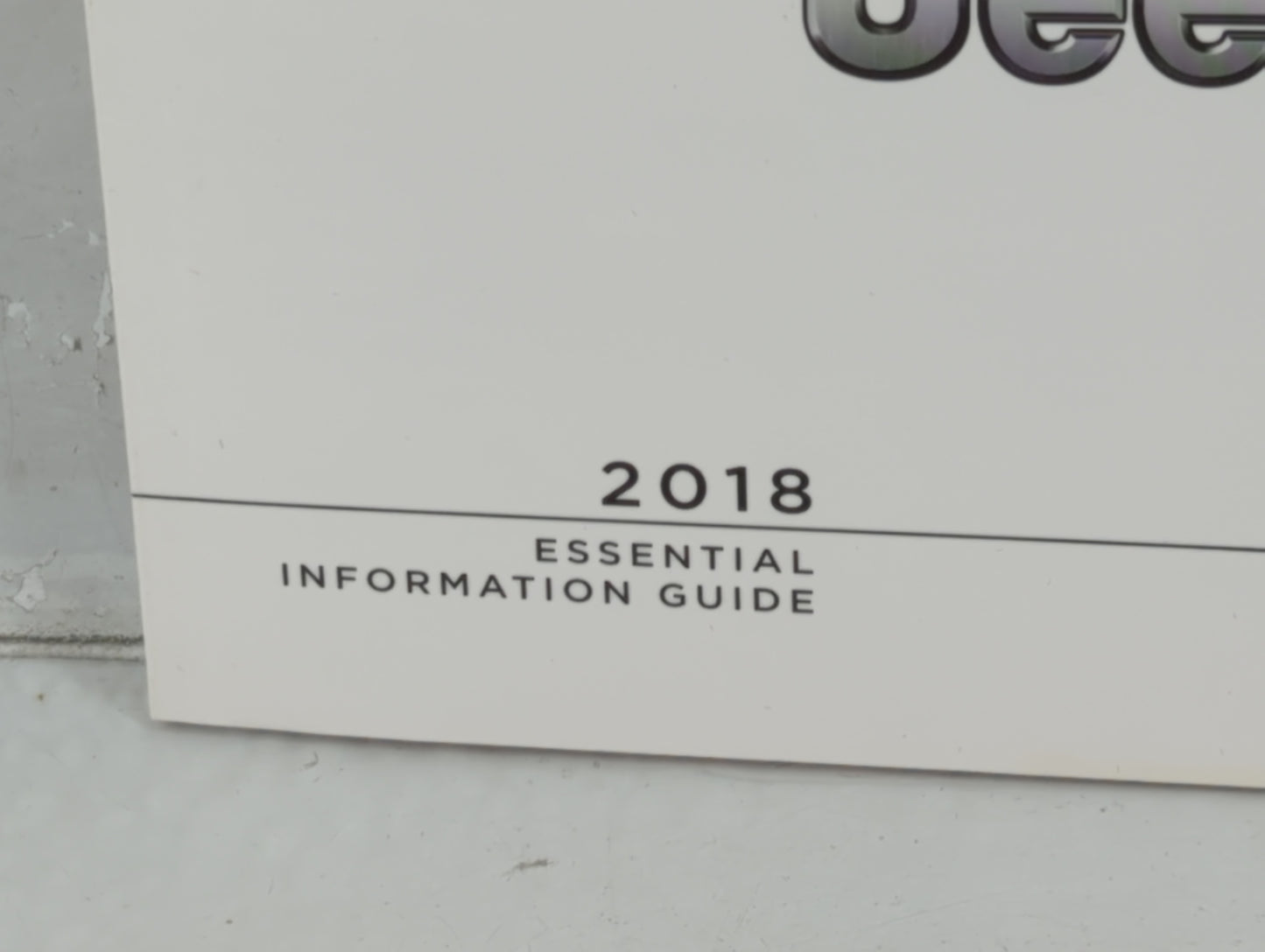 2018 Jeep Grand Cherokee Owners Manual Book Guide P/N:18WK-EIG-AA OEM Used Auto Parts - Oemusedautoparts1.com