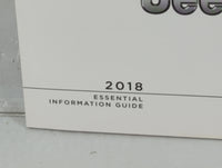 2018 Jeep Grand Cherokee Owners Manual Book Guide P/N:18WK-EIG-AA OEM Used Auto Parts - Oemusedautoparts1.com