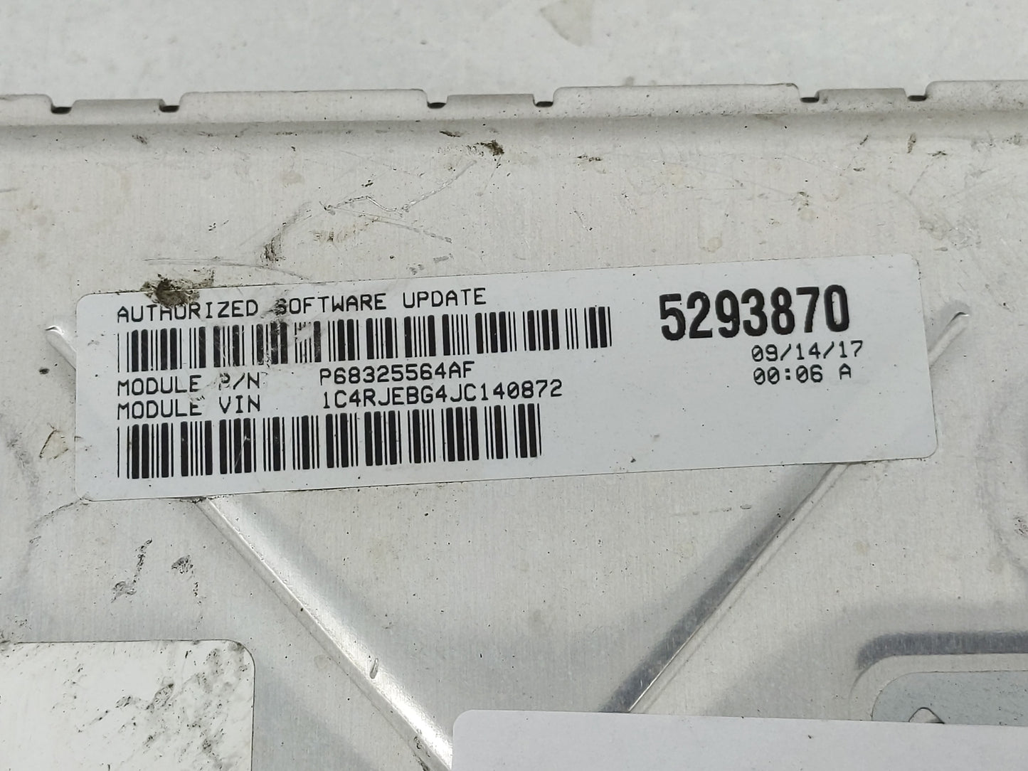2018-2019 Jeep Grand Cherokee PCM Engine Control Computer ECU ECM PCU OEM P/N:P68330924AA Fits Fits 2018 2019 OEM Used Auto 