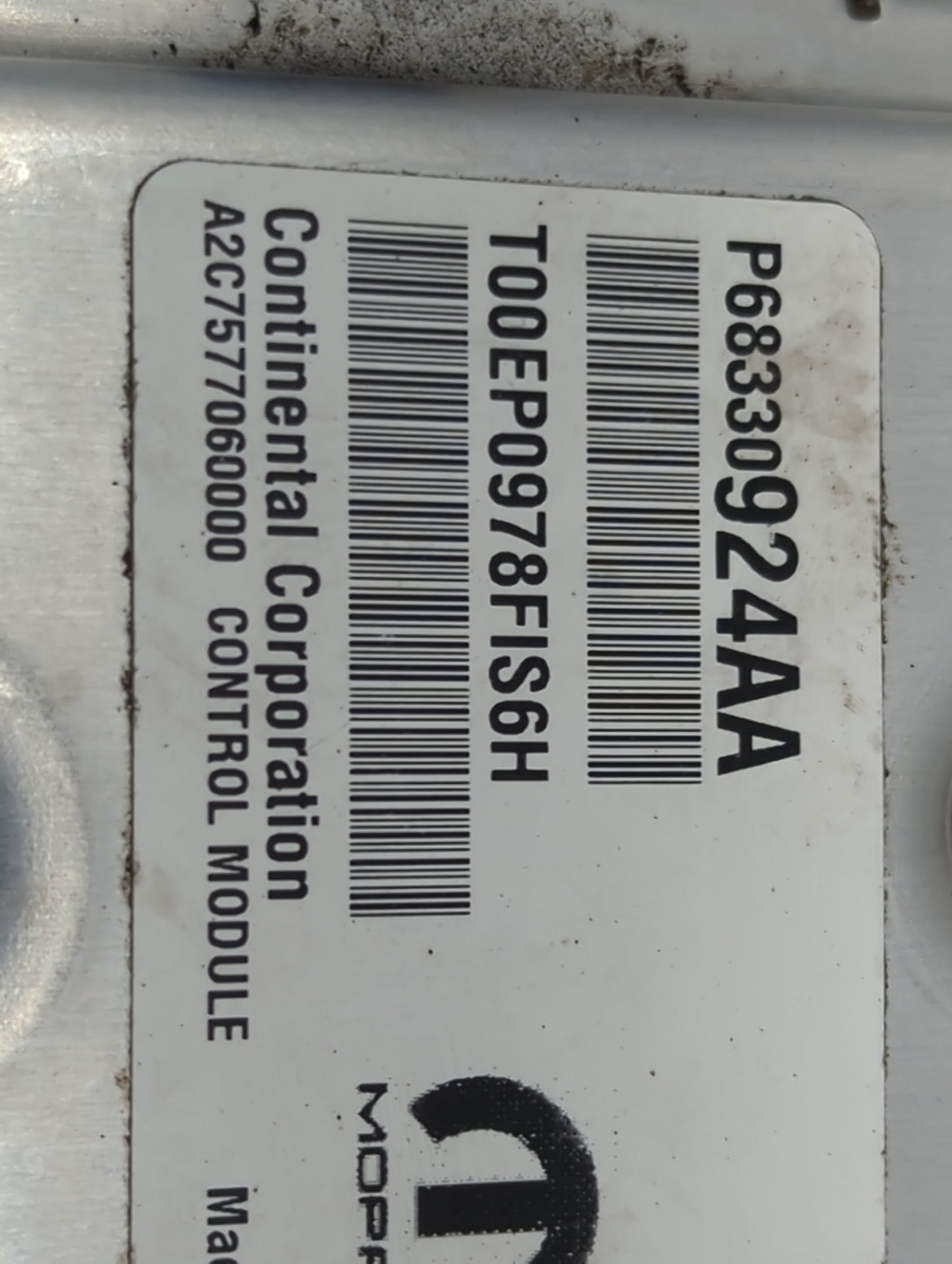 2018-2019 Jeep Grand Cherokee PCM Engine Control Computer ECU ECM PCU OEM P/N:P68330924AA T00EP0978FIS6H Fits Fits 2018 2019