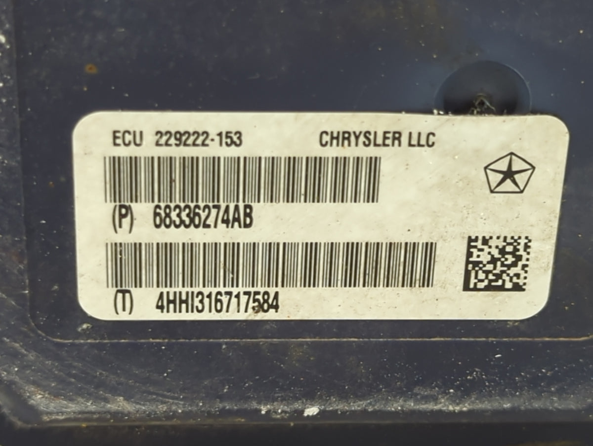 2018 Jeep Grand Cherokee Anti-Lock Brake ABS Pump Module Actuator OEM P/N:68336274AB 229222-153 Fits OEM Used Auto Parts - O