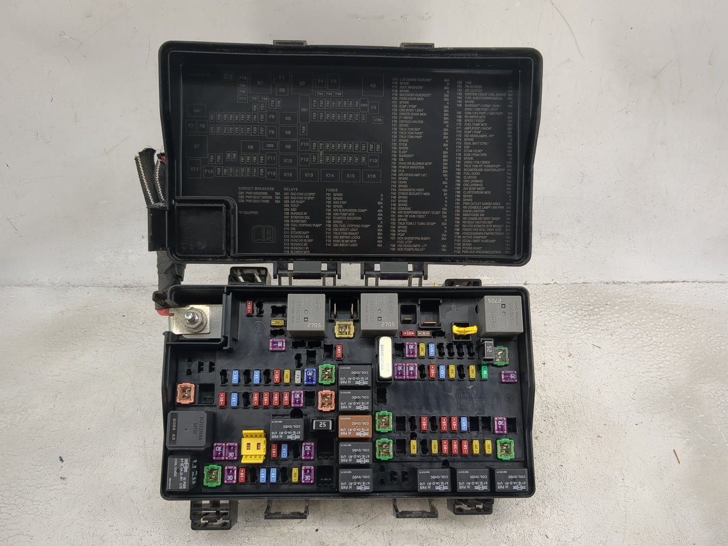 2018 Jeep Grand Cherokee Fusebox Fuse Box Relay Module Tipm 1491718 - Oemusedautoparts1.com