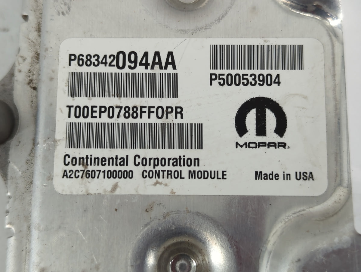 2018-2021 Jeep Renegade PCM Engine Control Computer ECU ECM PCU OEM P/N:P68342094AA Fits 2018 2019 2020 2021 OEM Used Auto P