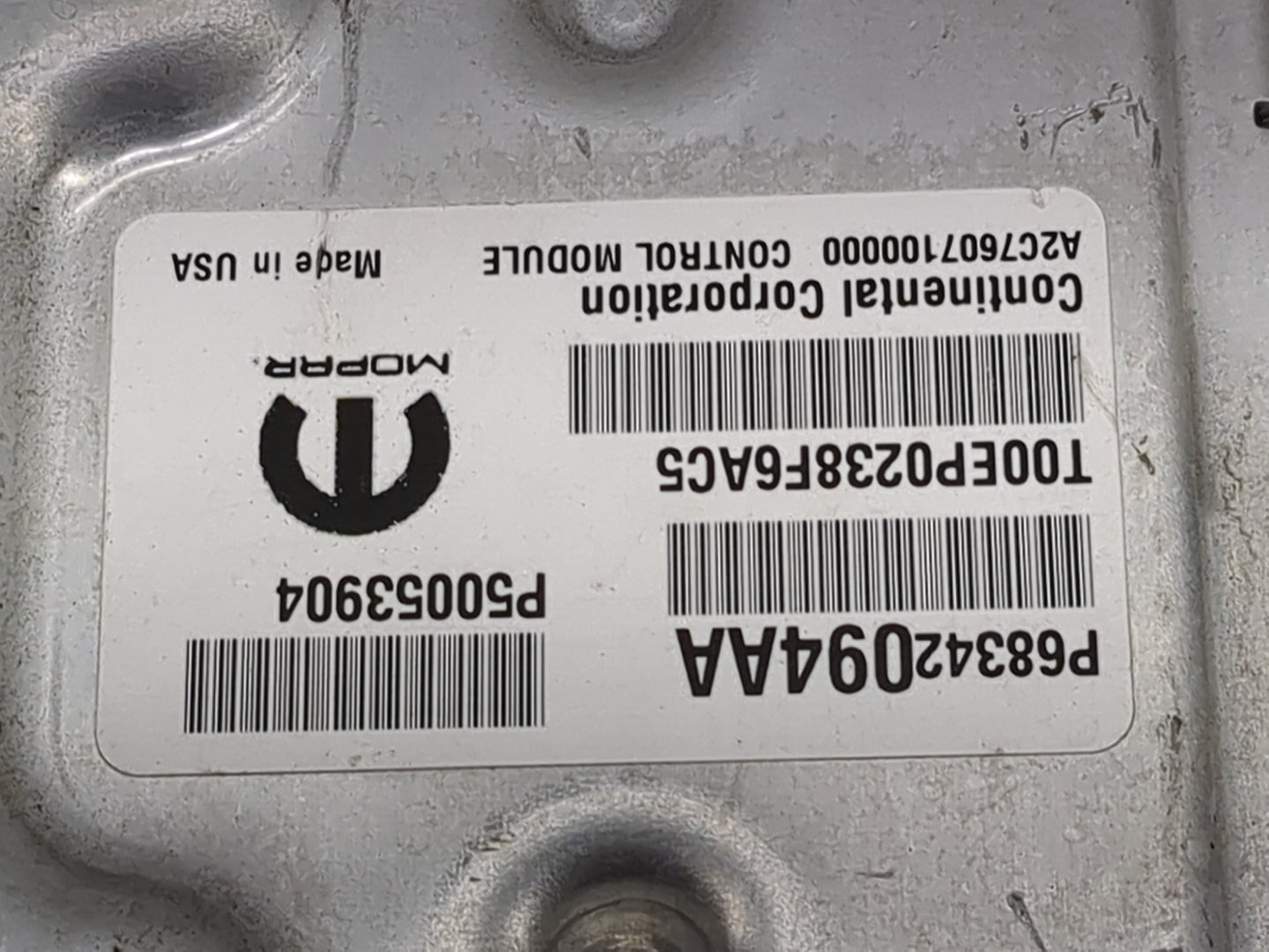 2018-2021 Jeep Renegade PCM Engine Control Computer ECU ECM PCU OEM P/N:P68342094AA Fits Fits 2018 2019 2020 2021 OEM Used A