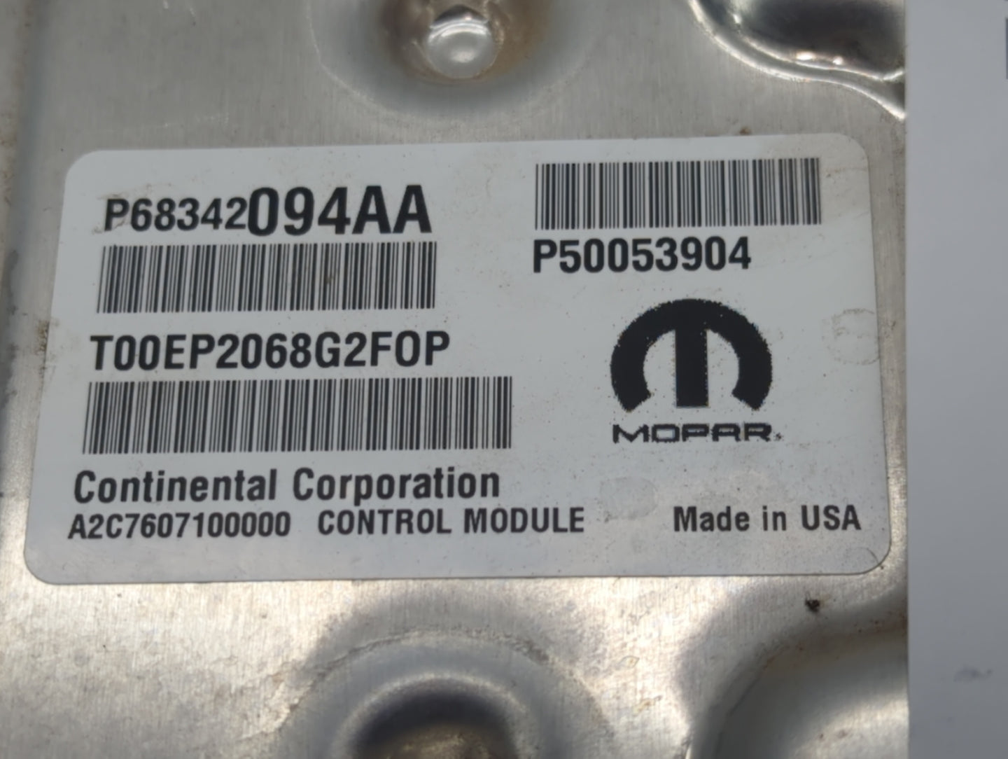 2018-2021 Jeep Renegade PCM Engine Control Computer ECU ECM PCU OEM P/N:P68342094AA Fits Fits 2018 2019 2020 2021 OEM Used A
