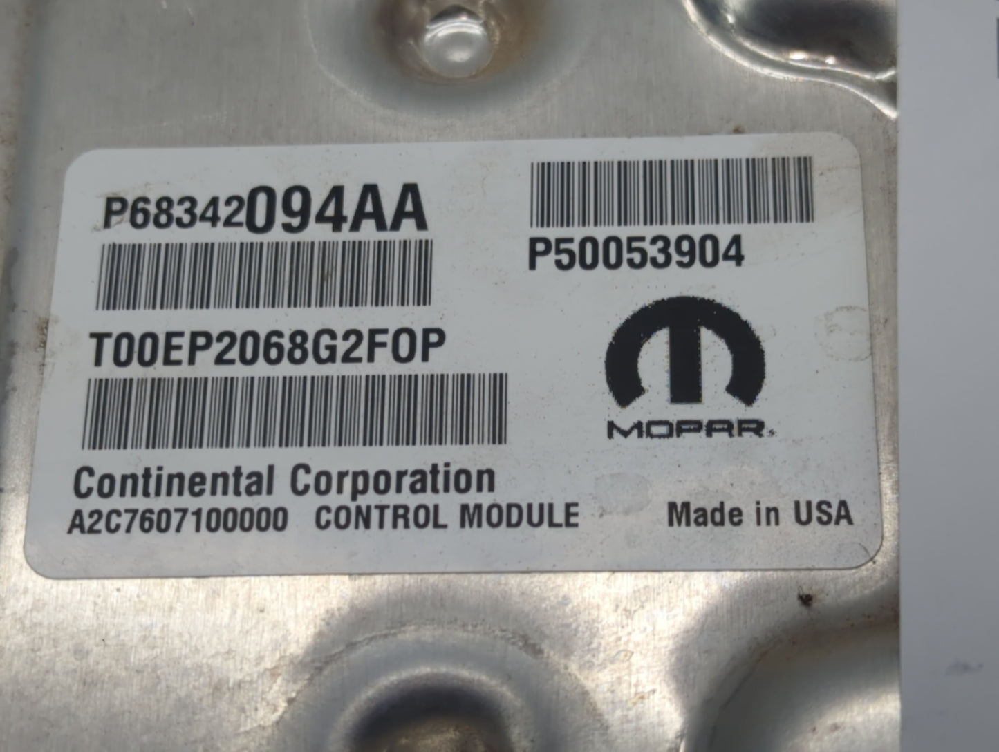 2018-2021 Jeep Renegade PCM Engine Control Computer ECU ECM PCU OEM P/N:P68342094AA Fits Fits 2018 2019 2020 2021 OEM Used A