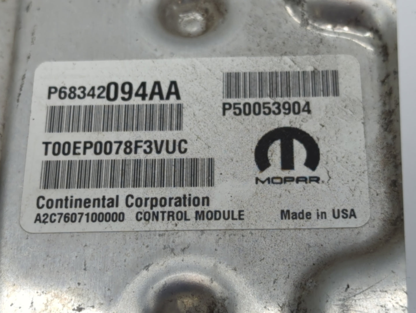 2018-2021 Jeep Renegade PCM Engine Control Computer ECU ECM PCU OEM P/N:P68342094AA Fits Fits 2018 2019 2020 2021 OEM Used A
