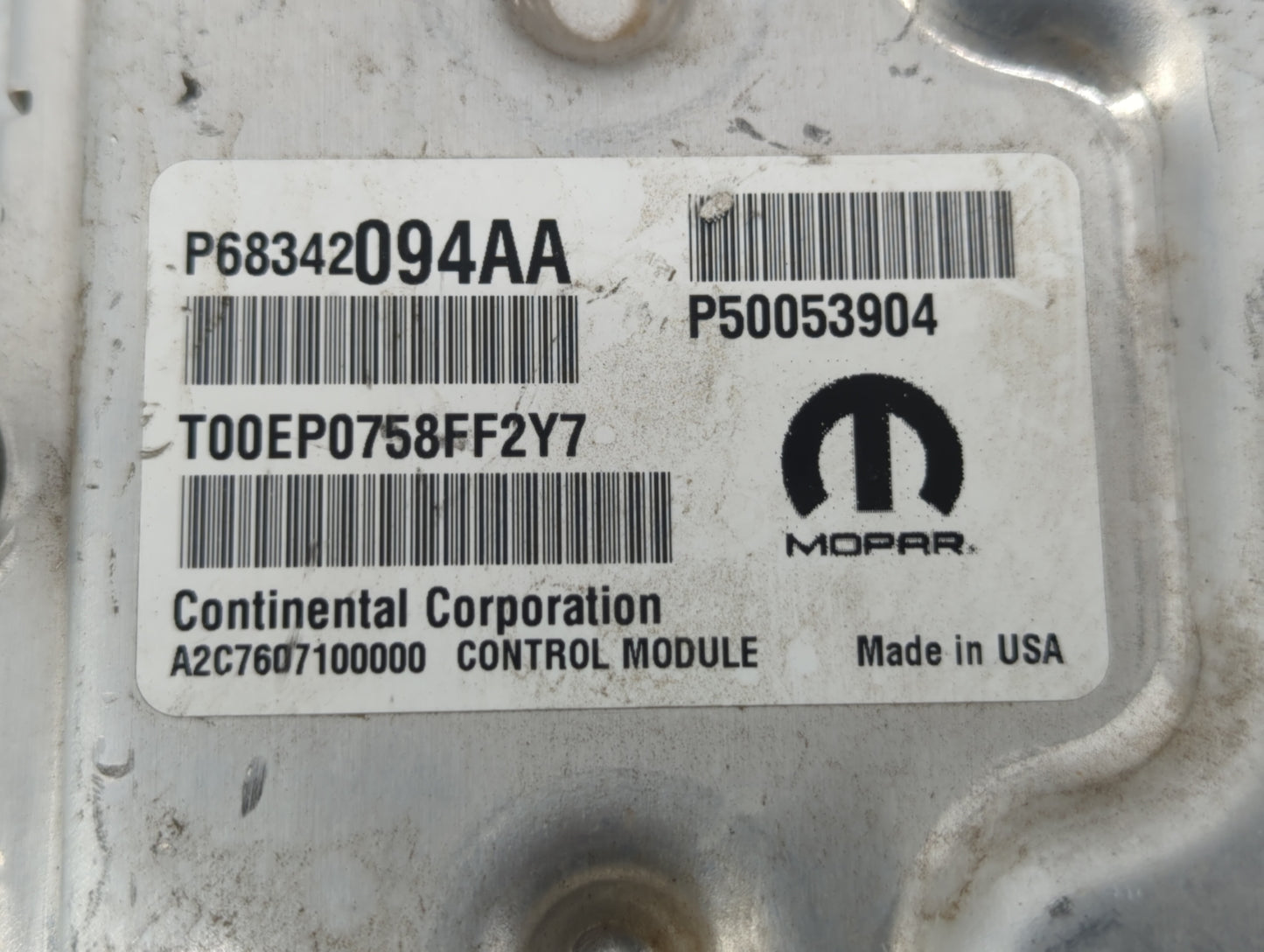 2018-2021 Jeep Renegade PCM Engine Control Computer ECU ECM PCU OEM P/N:P68342094AA Fits Fits 2018 2019 2020 2021 OEM Used A
