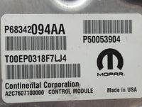 2018-2021 Jeep Renegade PCM Engine Control Computer ECU ECM PCU OEM P/N:P68342094AA Fits Fits 2018 2019 2020 2021 OEM Used A