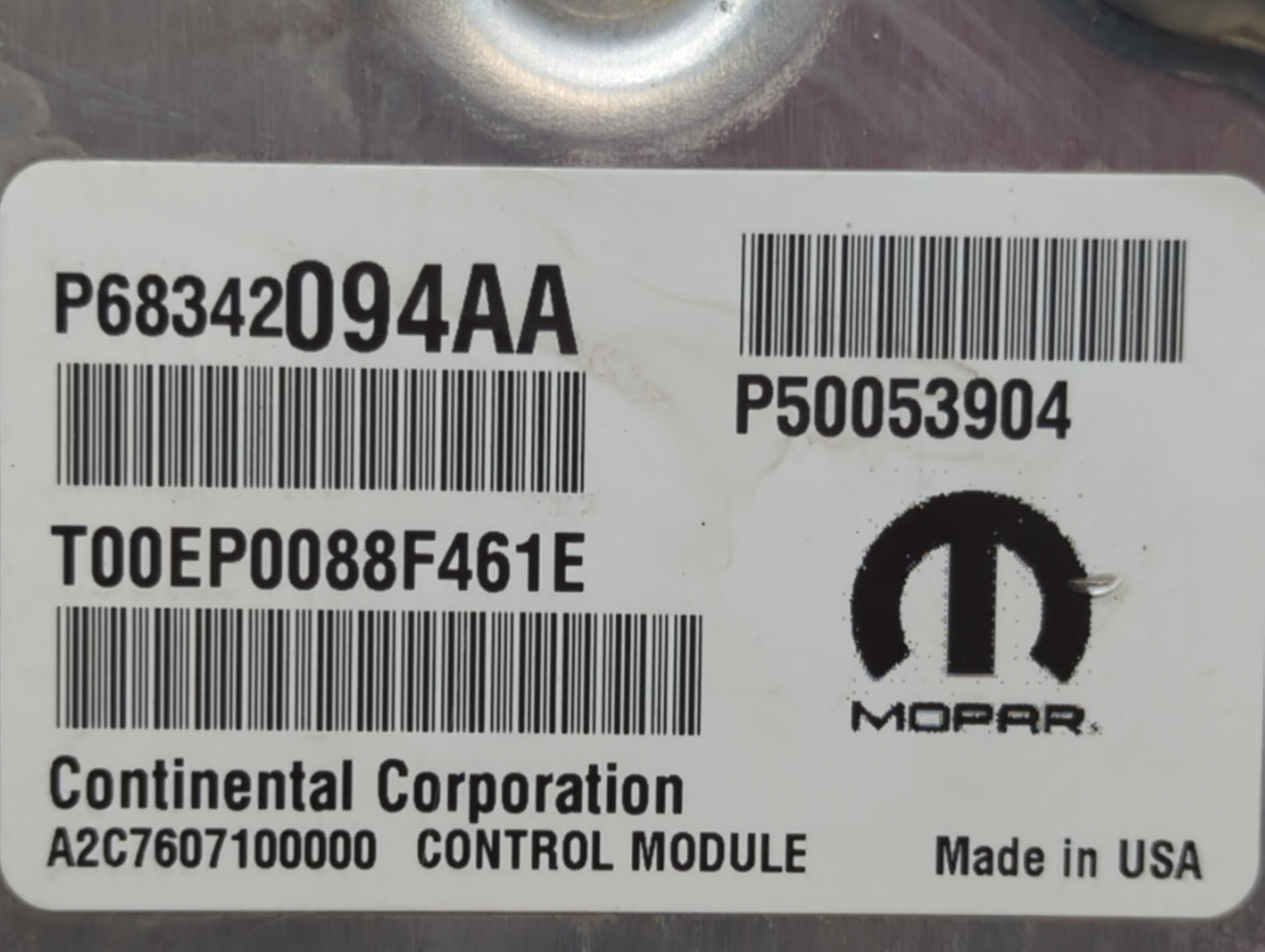 2018-2021 Jeep Renegade PCM Engine Control Computer ECU ECM PCU OEM P/N:P68342094AA Fits Fits 2018 2019 2020 2021 OEM Used A