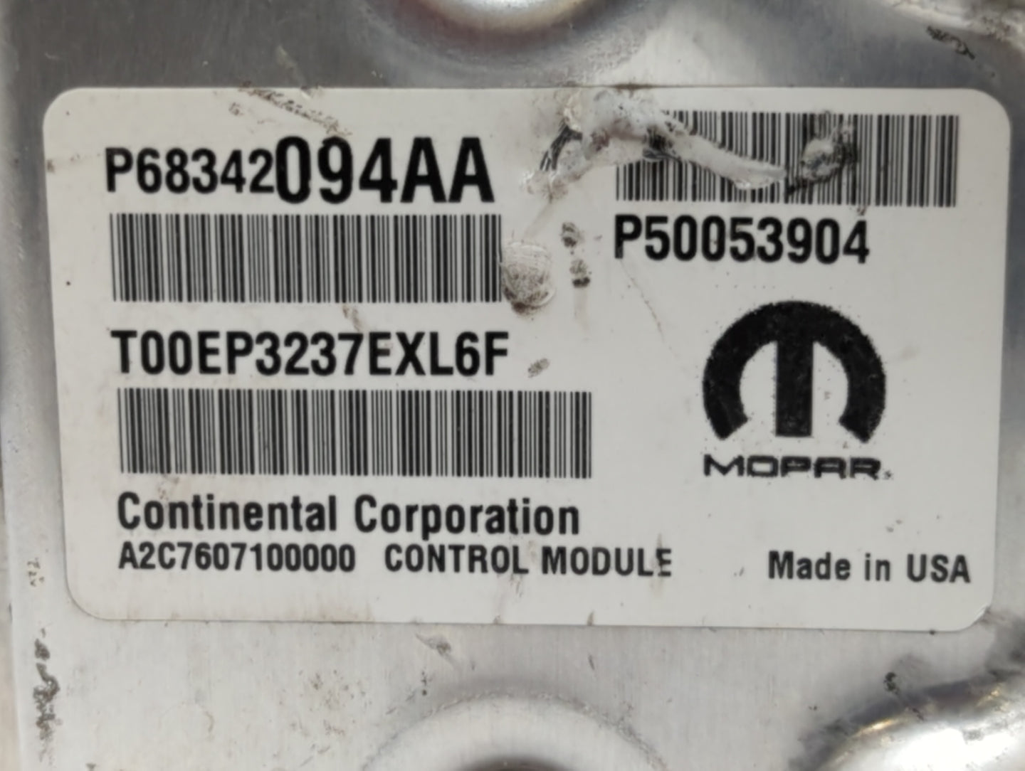 2018-2021 Jeep Renegade PCM Engine Control Computer ECU ECM PCU OEM P/N:P68342094AA Fits Fits 2018 2019 2020 2021 OEM Used A