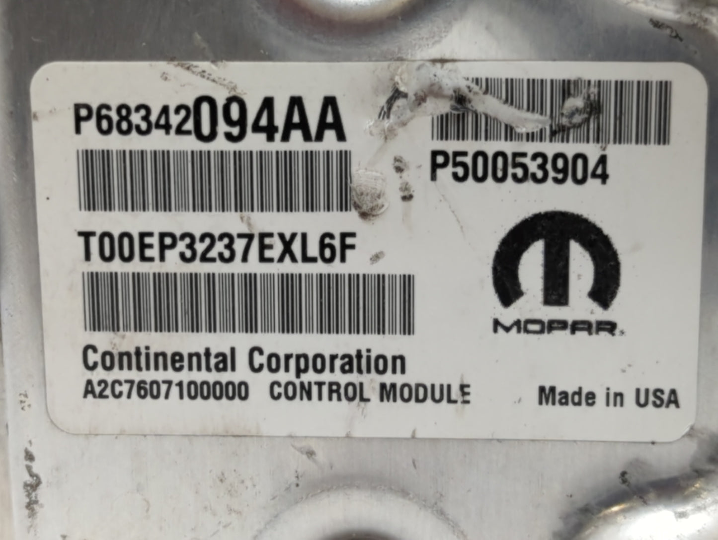 2018-2021 Jeep Renegade PCM Engine Control Computer ECU ECM PCU OEM P/N:P68342094AA Fits Fits 2018 2019 2020 2021 OEM Used A