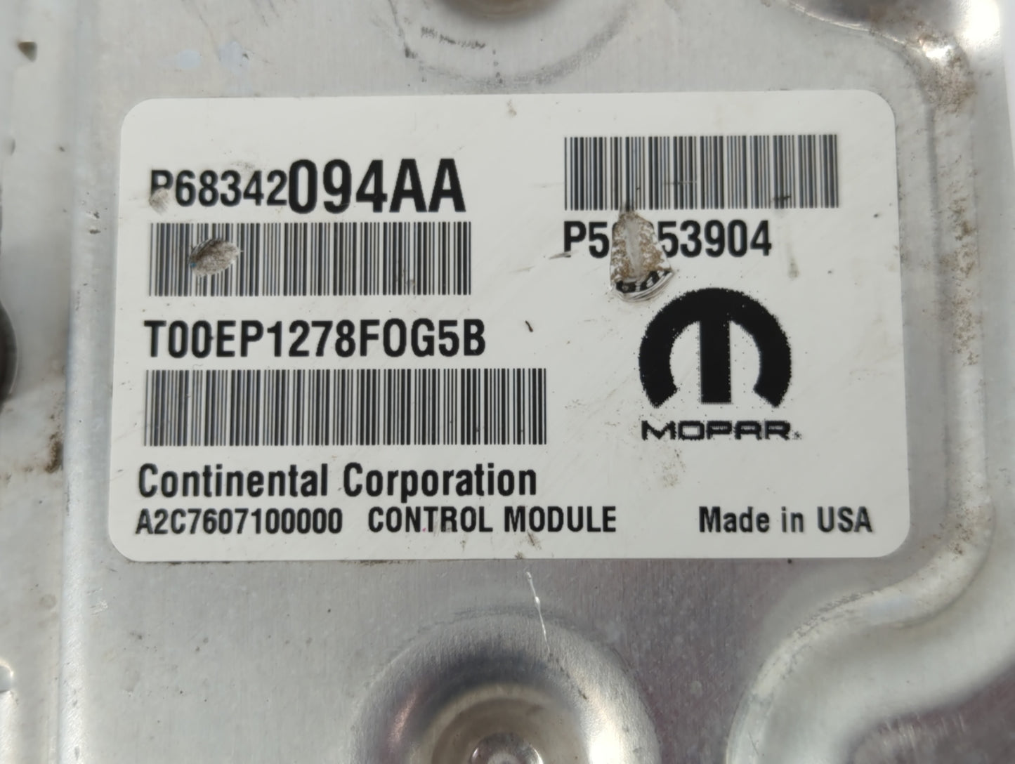 2018-2021 Jeep Renegade PCM Engine Control Computer ECU ECM PCU OEM P/N:P68342094AA Fits Fits 2018 2019 2020 2021 OEM Used A