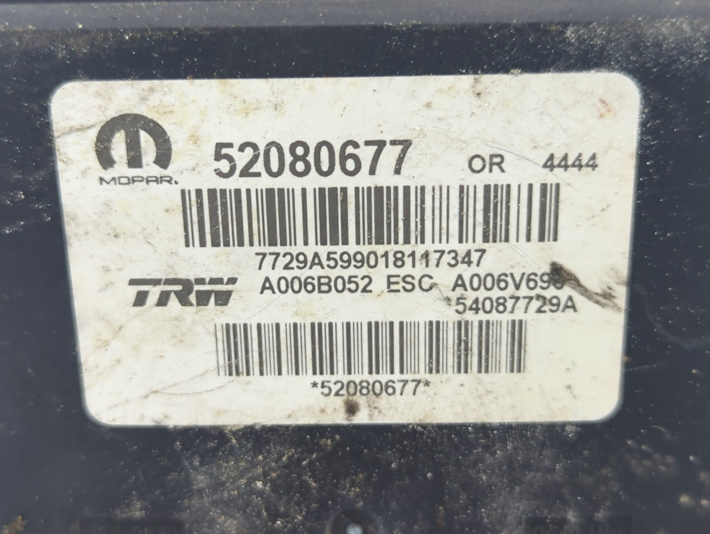2018-2019 Jeep Renegade ABS Pump Control Module Replacement P/N:52080677 Fits Fits 2018 2019 OEM Used Auto Parts - Oemusedau