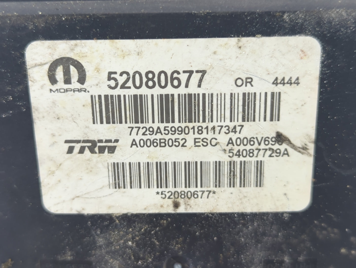 2018-2019 Jeep Renegade ABS Pump Control Module Replacement P/N:52080677 Fits Fits 2018 2019 OEM Used Auto Parts - Oemusedau