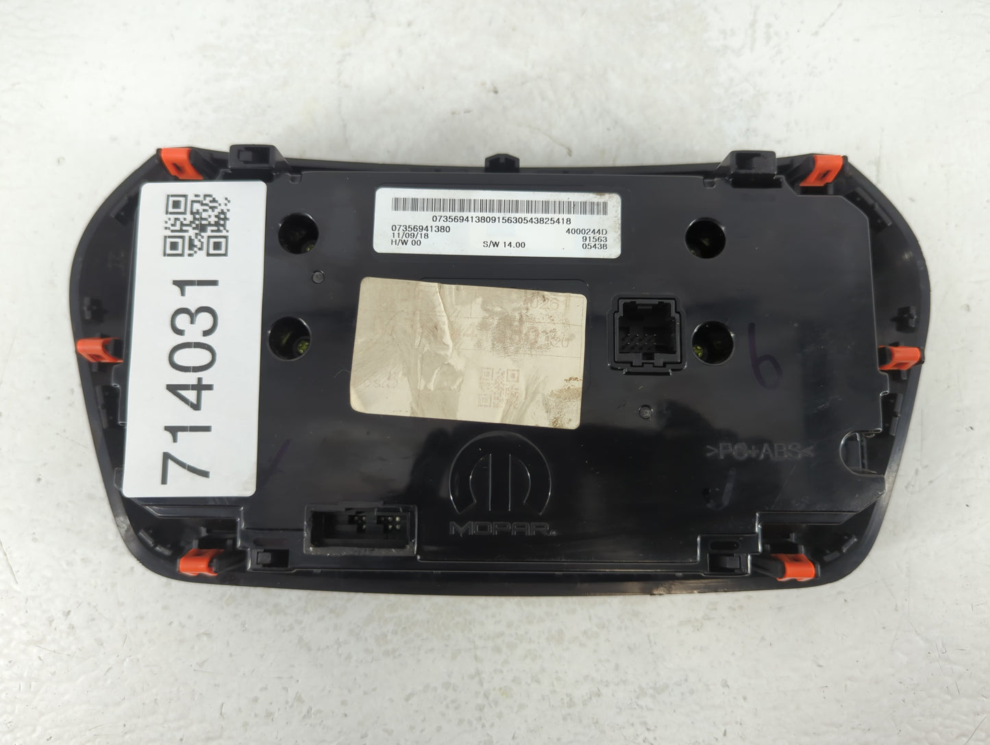 2018-2020 Jeep Renegade Climate Control Module Temperature AC/Heater Replacement P/N:4000244D 07356941380 Fits Fits 2018 201