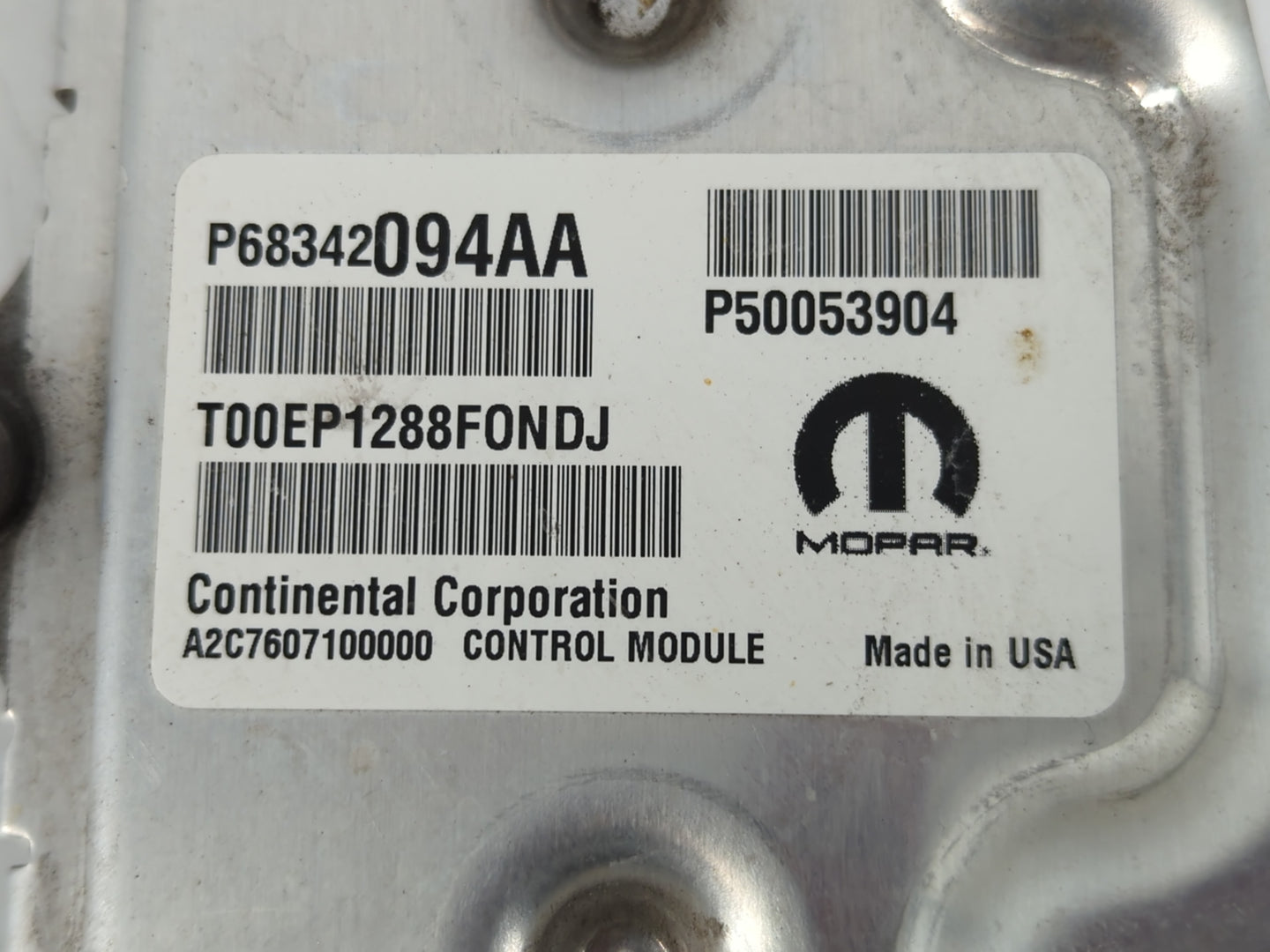 2018-2021 Jeep Renegade PCM Engine Control Computer ECU ECM PCU OEM P/N:P68342094AA Fits Fits 2018 2019 2020 2021 OEM Used A