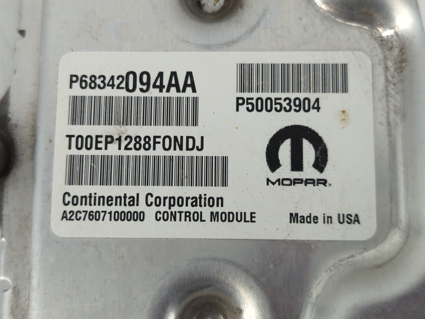 2018-2021 Jeep Renegade PCM Engine Control Computer ECU ECM PCU OEM P/N:P68342094AA Fits Fits 2018 2019 2020 2021 OEM Used A