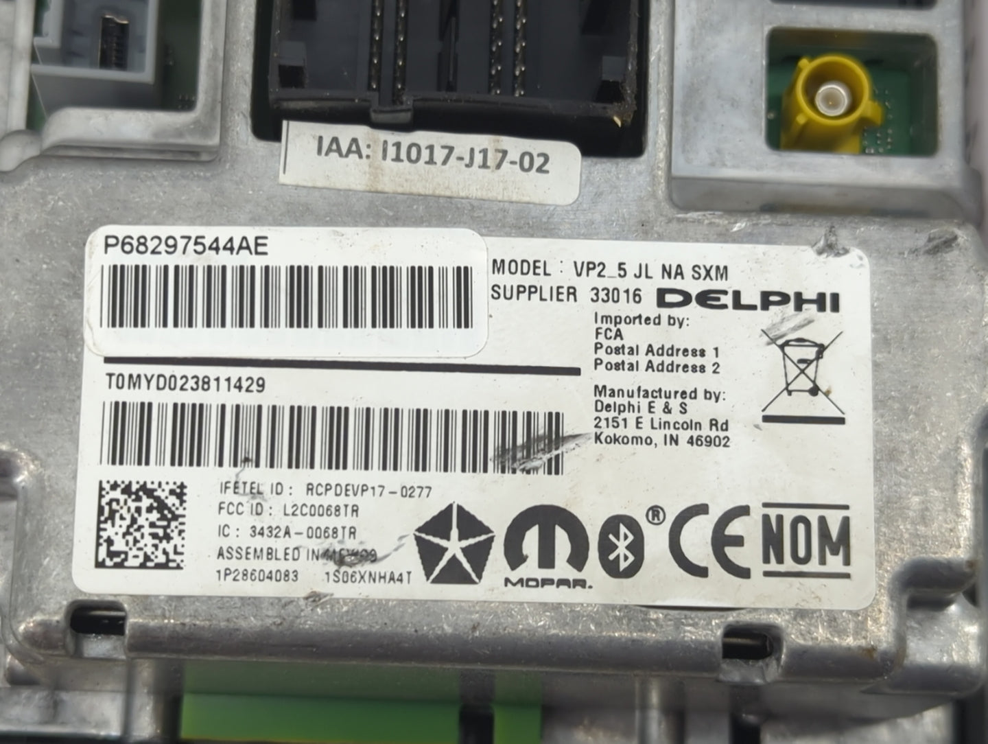 2018 Jeep Wrangler Information Display Screen - Oemusedautoparts1.com