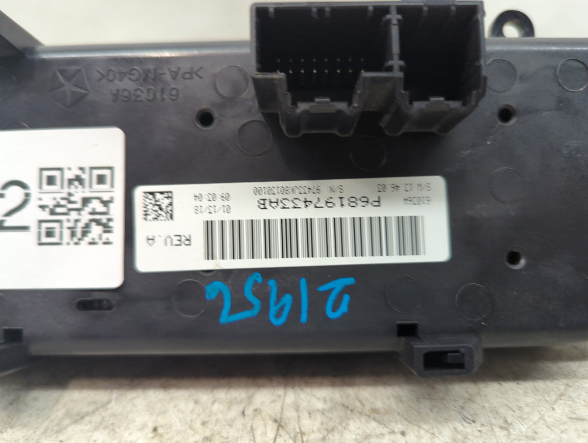 2014-2018 Jeep Wrangler Climate Control Module Temperature AC/Heater Replacement P/N:P68197433AB Fits OEM Used Auto Parts - 
