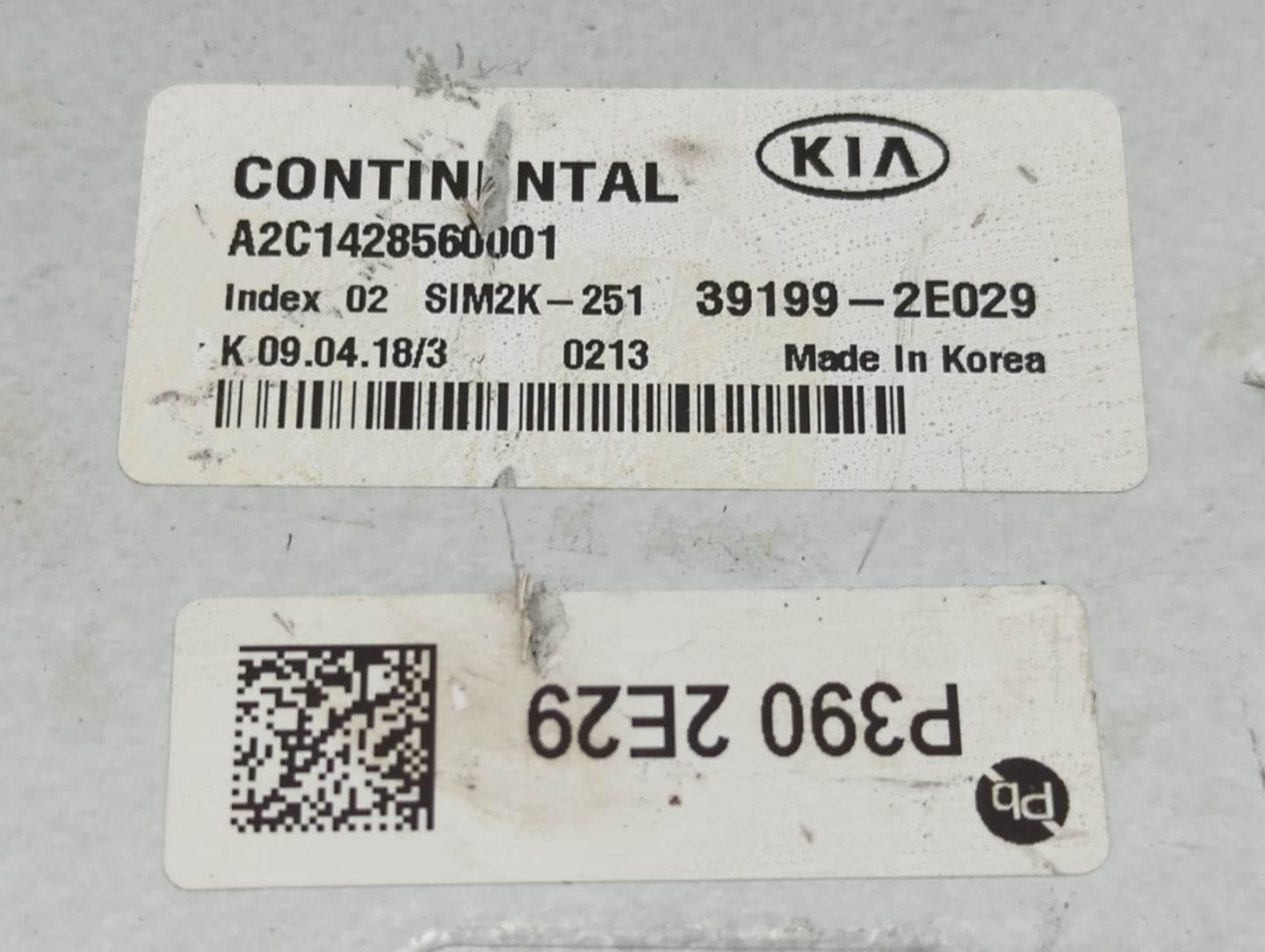 2017-2018 Kia Forte PCM Engine Control Computer ECU ECM PCU OEM P/N:39199-2E029 Fits Fits 2017 2018 OEM Used Auto Parts - Oe