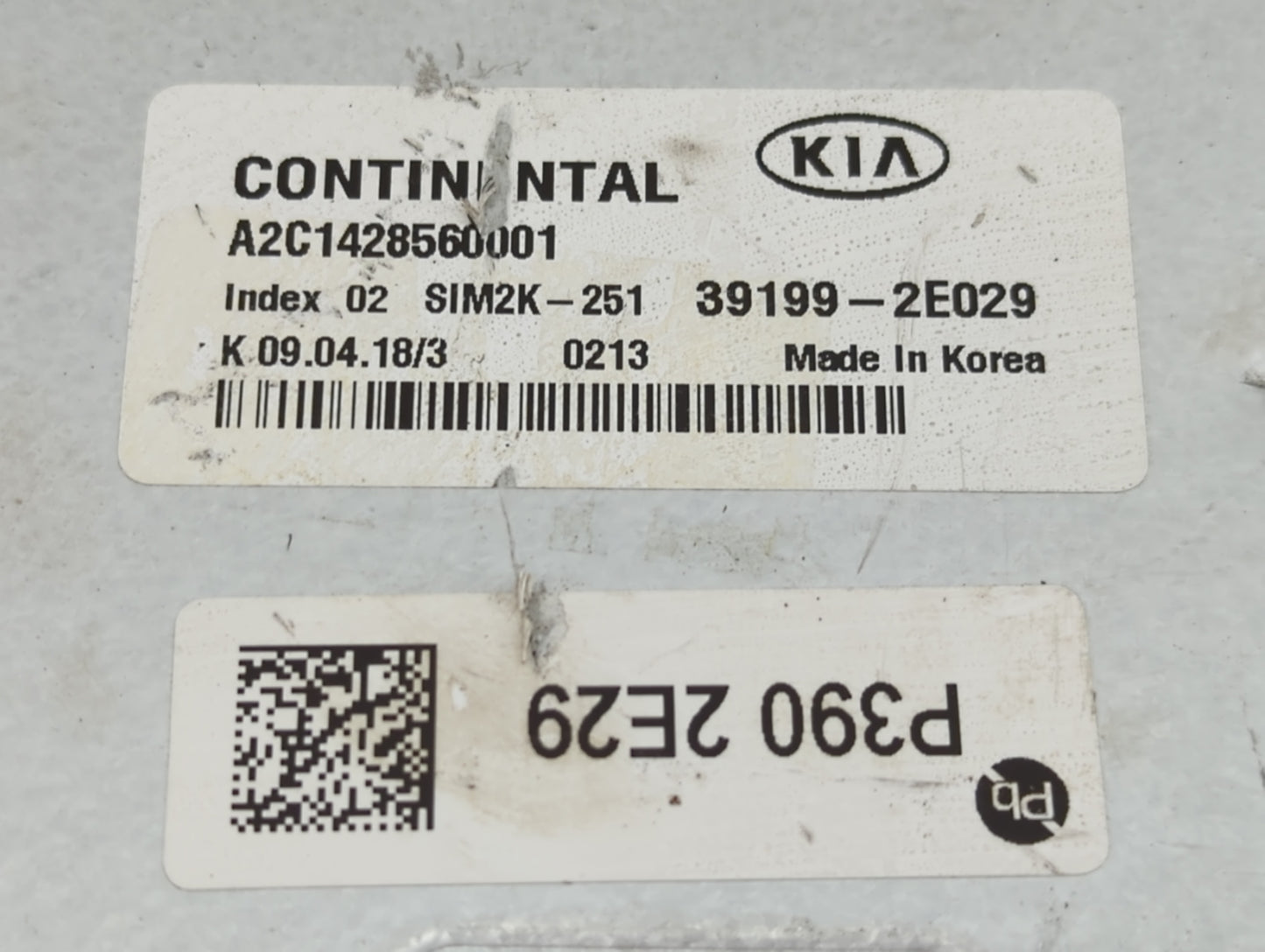2017-2018 Kia Forte PCM Engine Control Computer ECU ECM PCU OEM P/N:39199-2E029 Fits Fits 2017 2018 OEM Used Auto Parts - Oe