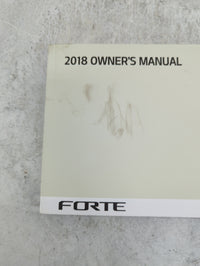 2018 Kia Forte Owners Manual Book Guide P/N:B0S4-EE83D OEM Used Auto Parts - Oemusedautoparts1.com