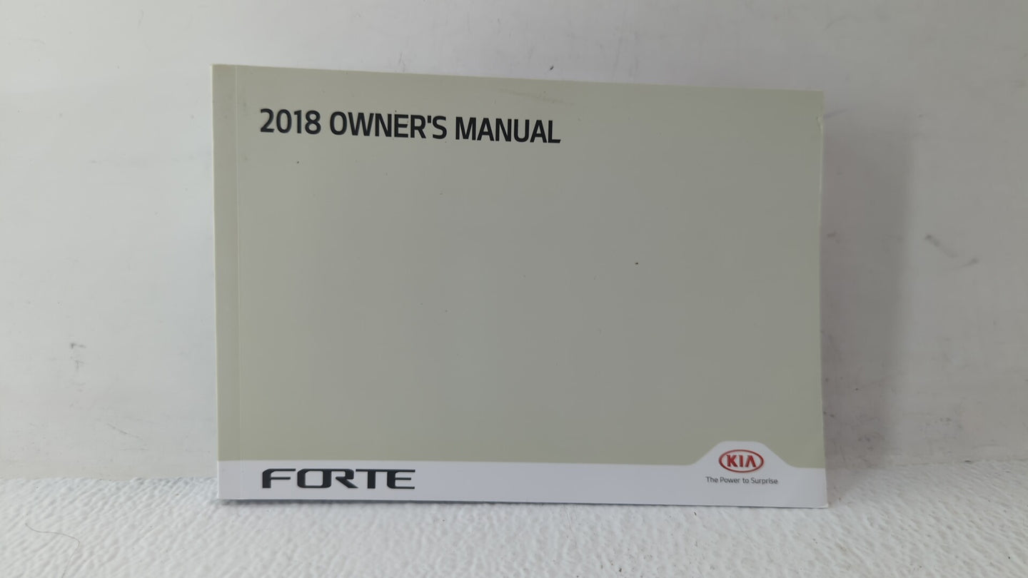 2018 Kia Forte Owners Manual Book Guide OEM Used Auto Parts - Oemusedautoparts1.com