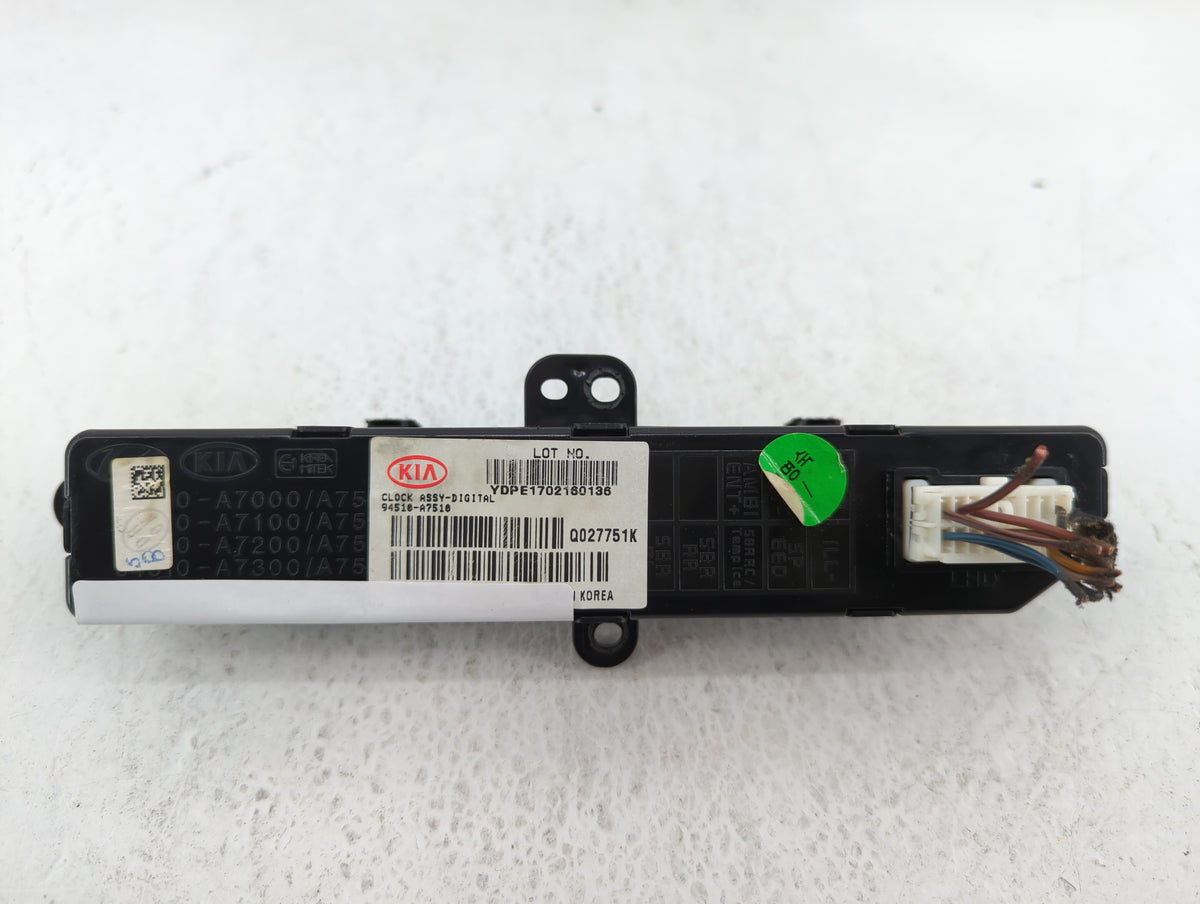 2018 Kia Forte Digital Clock - Oemusedautoparts1.com