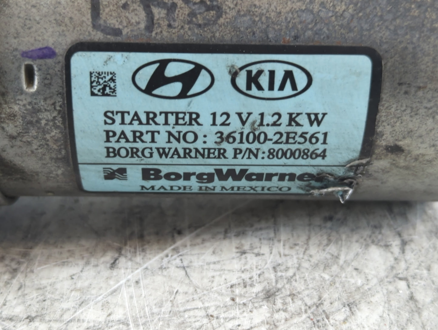 2017-2022 Kia Forte Car Starter Motor Solenoid OEM P/N:36100-2E561 Fits Fits 2017 2018 2019 2020 2021 2022 OEM Used Auto Par