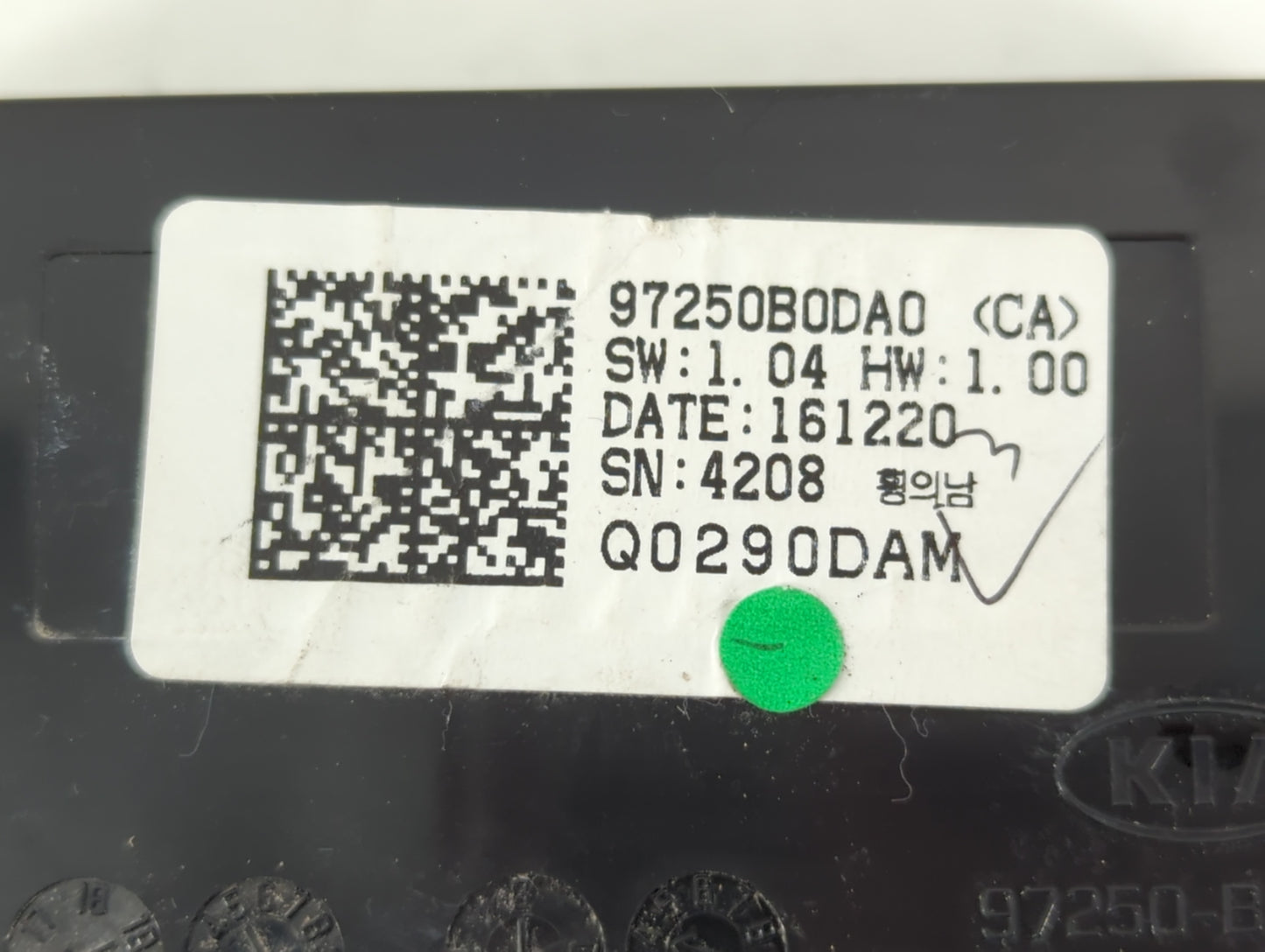 2017-2018 Kia Forte Climate Control Module Temperature AC/Heater Replacement P/N:97250B0DA0 Fits Fits 2017 2018 OEM Used Aut