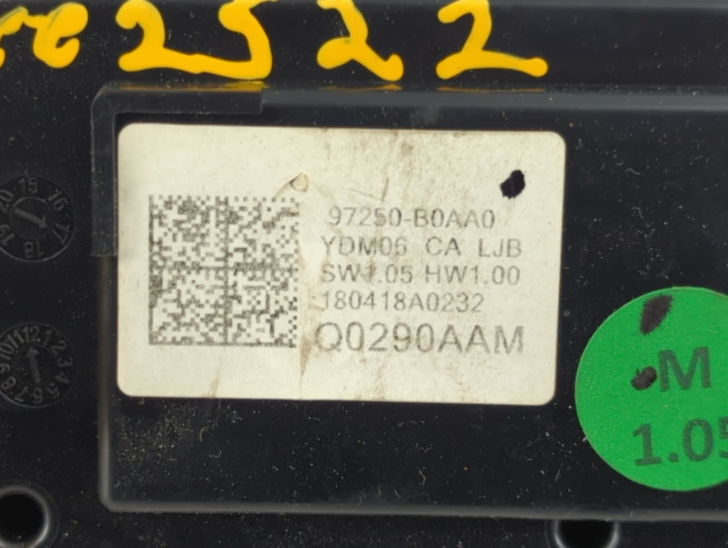 2017-2018 Kia Forte Climate Control Module Temperature AC/Heater Replacement P/N:Q0290AAM Fits Fits 2017 2018 OEM Used Auto 