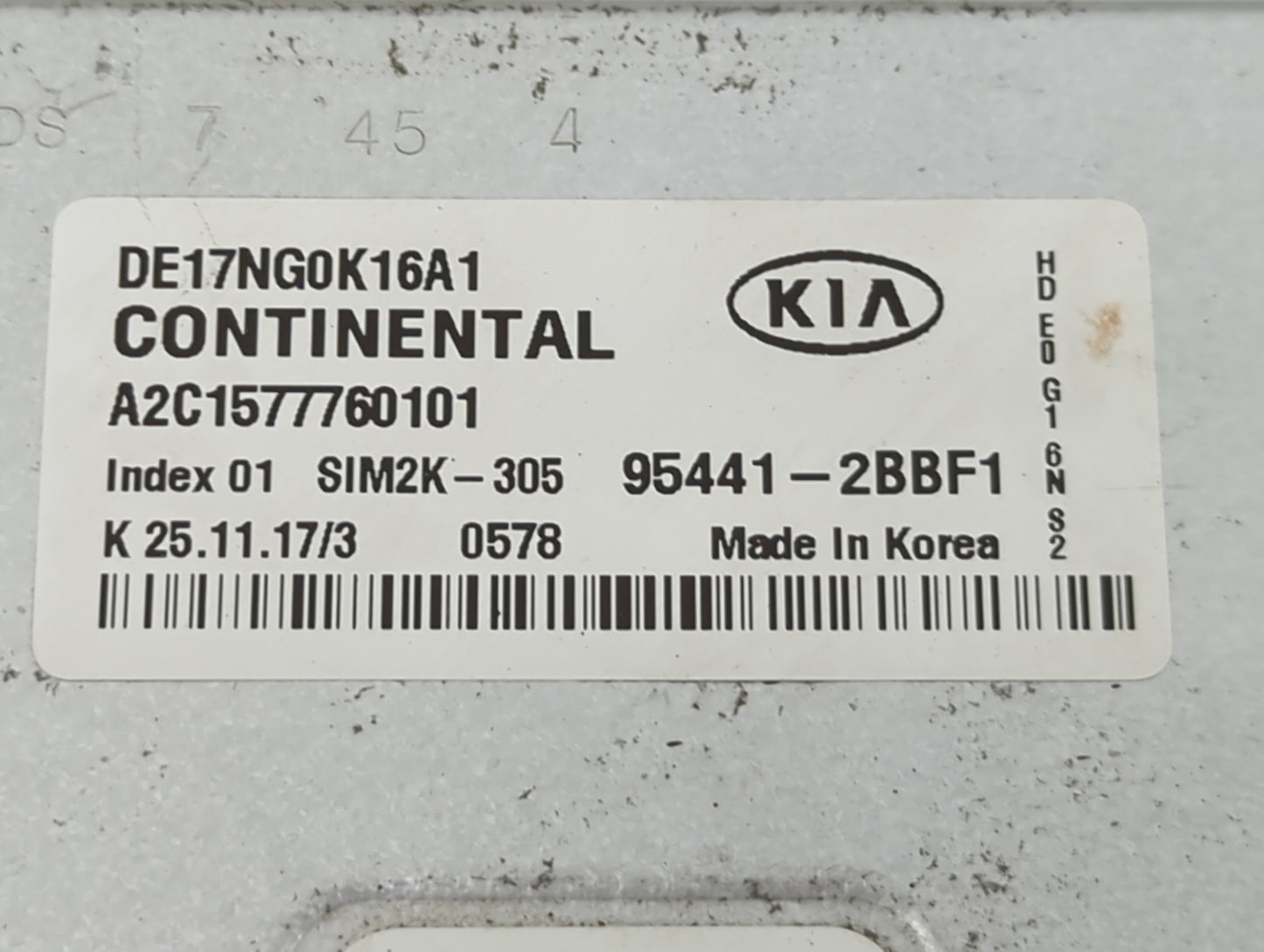 2018-2020 Kia Niro PCM Engine Control Computer ECU ECM PCU OEM P/N:95441-2BBF1 A2C1577760101 Fits Fits 2018 2019 2020 OEM Us