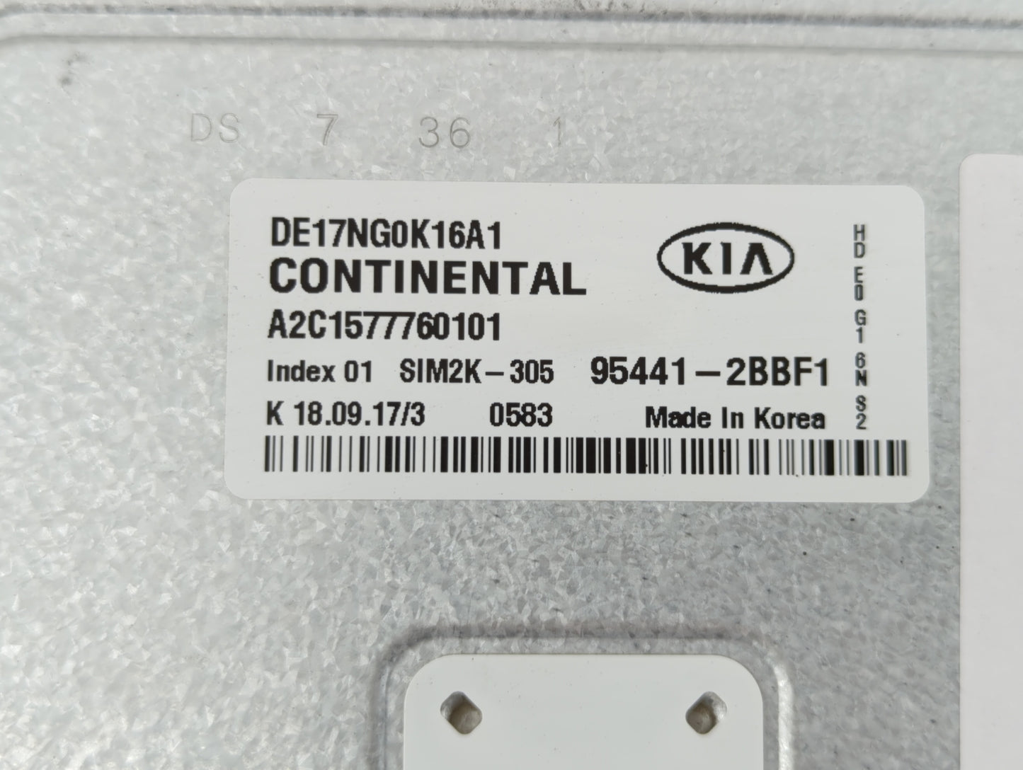 2018-2020 Kia Niro PCM Engine Control Computer ECU ECM PCU OEM P/N:95441-2BBF1 391A5-03DH1, 391B1-03DH1 Fits Fits 2018 2019 