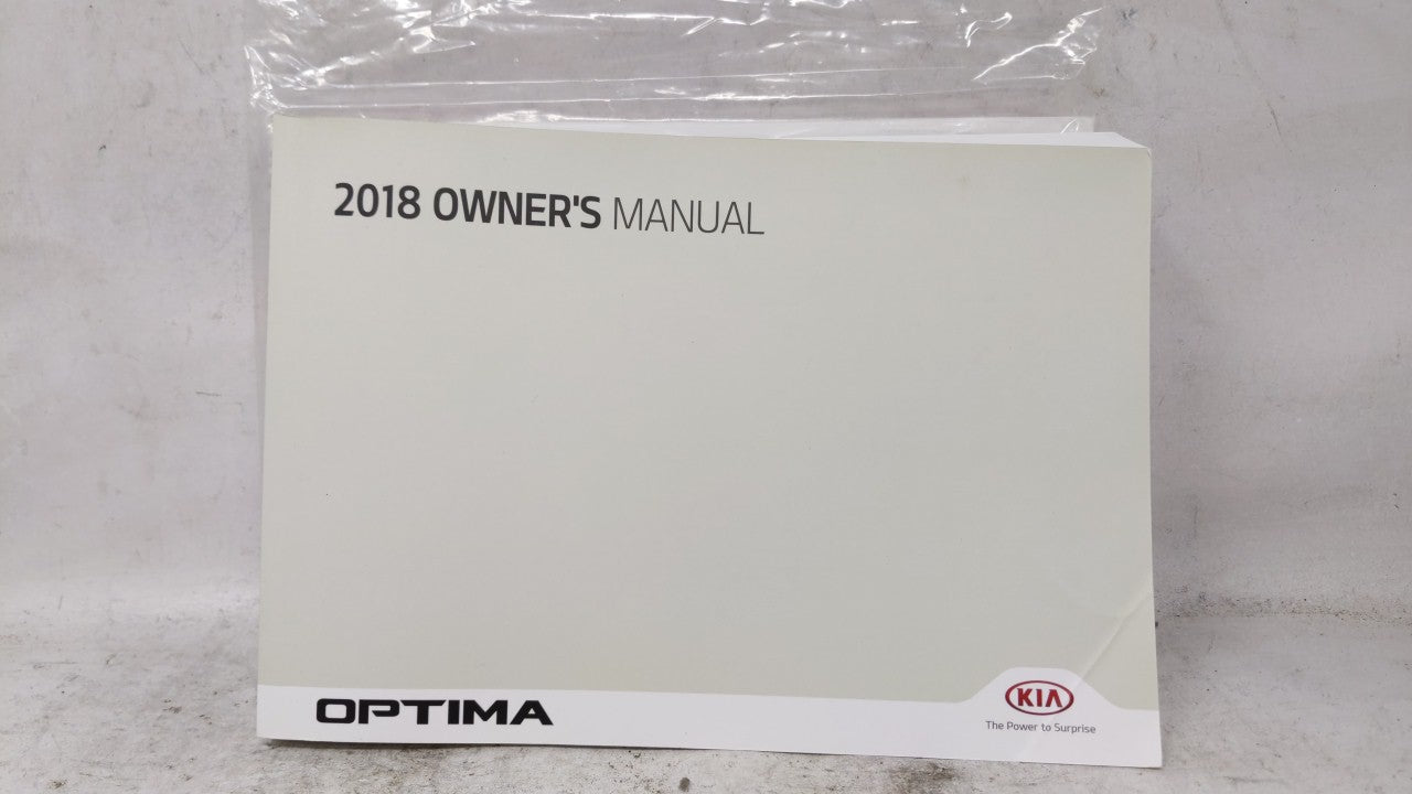 2018 Kia Optima Owners Manual Book Guide OEM Used Auto Parts - Oemusedautoparts1.com