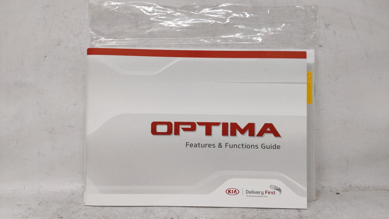2018 Kia Optima Owners Manual Book Guide OEM Used Auto Parts - Oemusedautoparts1.com