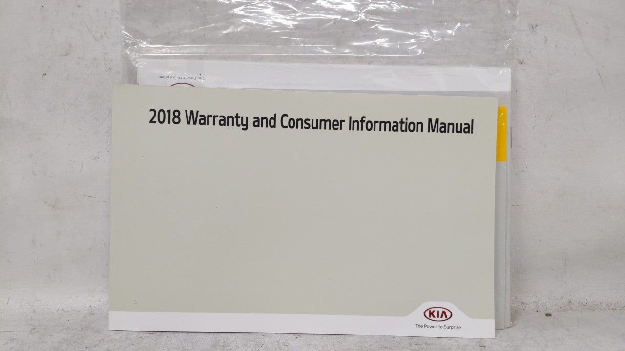 2018 Kia Optima Owners Manual Book Guide OEM Used Auto Parts - Oemusedautoparts1.com